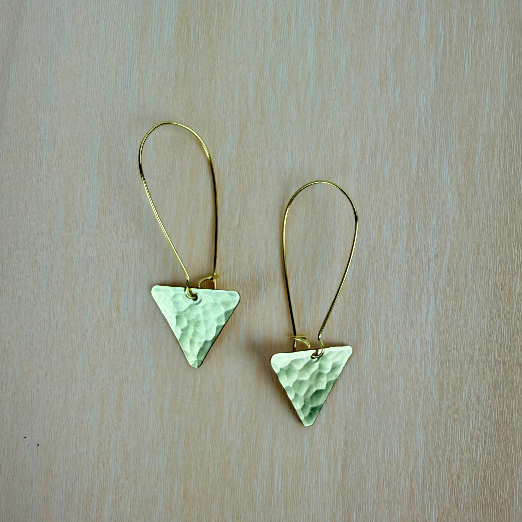 Geometric Hammered Metal Earrings