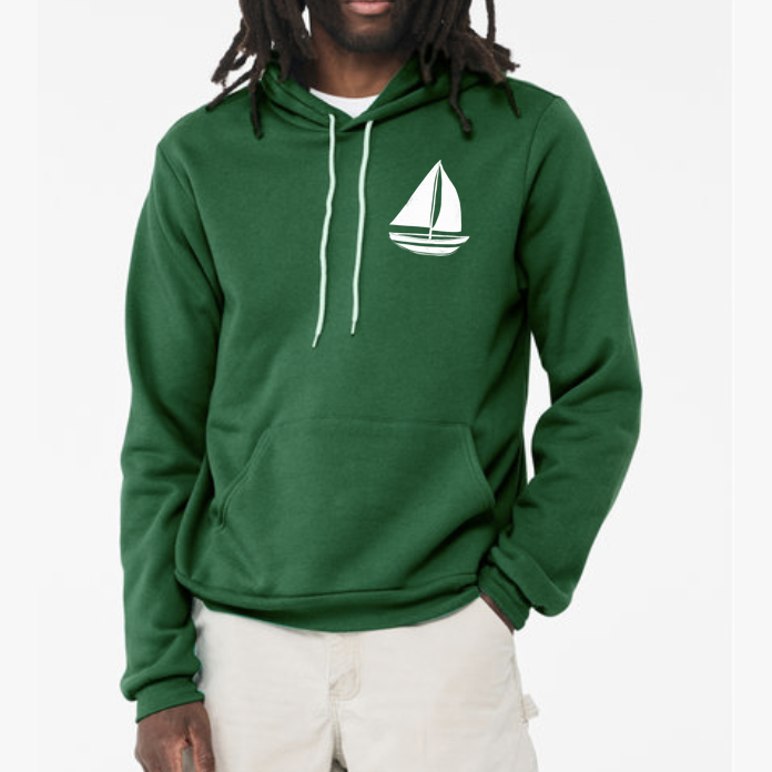 Special Order Sailboat Unisex Pullover Hoodie in Kelly Green