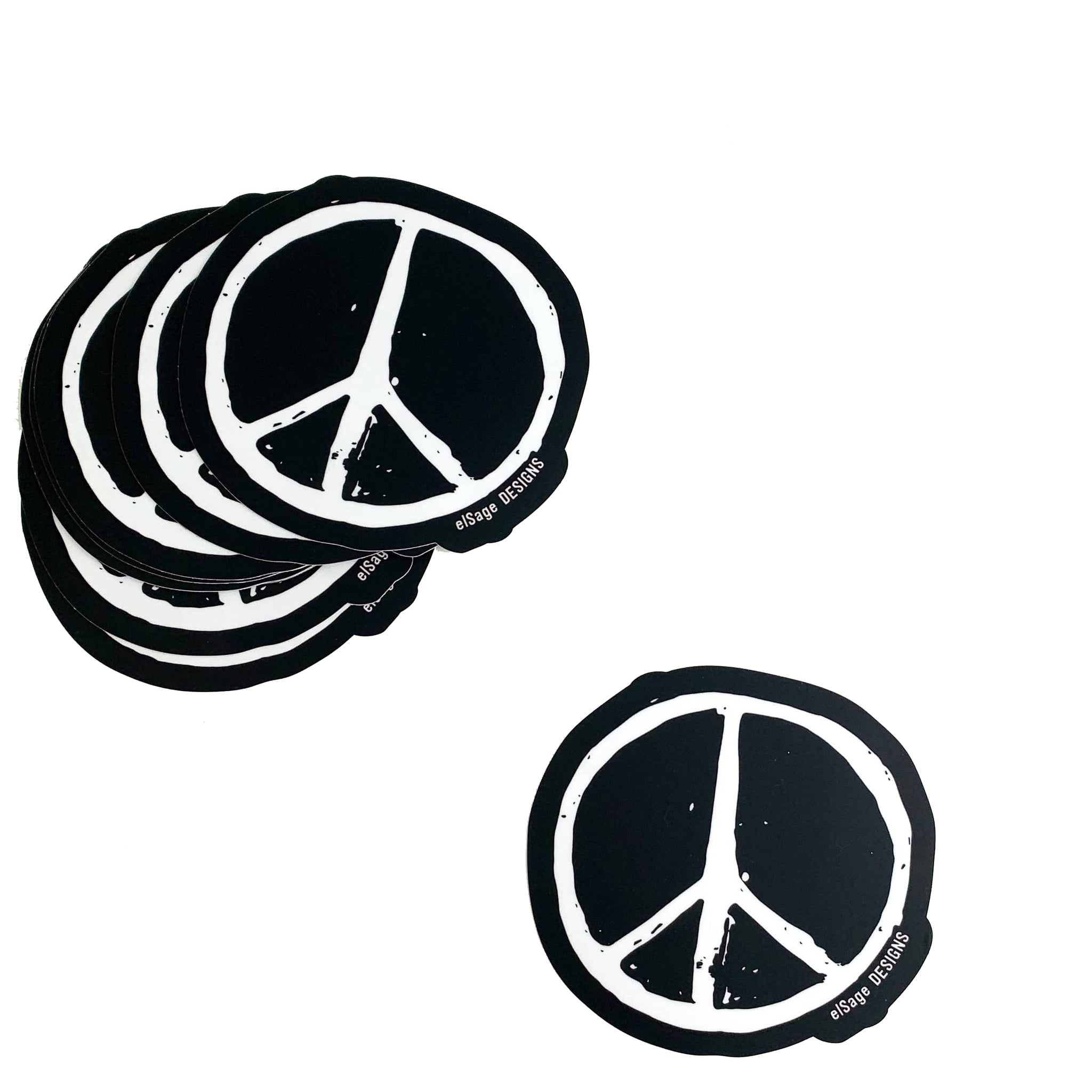 Peace Sticker in Black and White