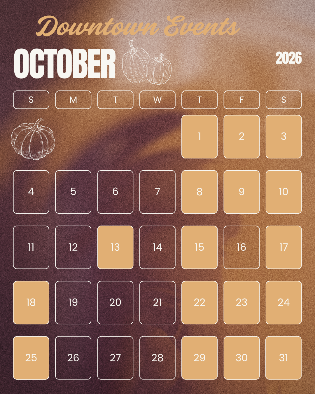 October Events in Downtown Mount Vernon
