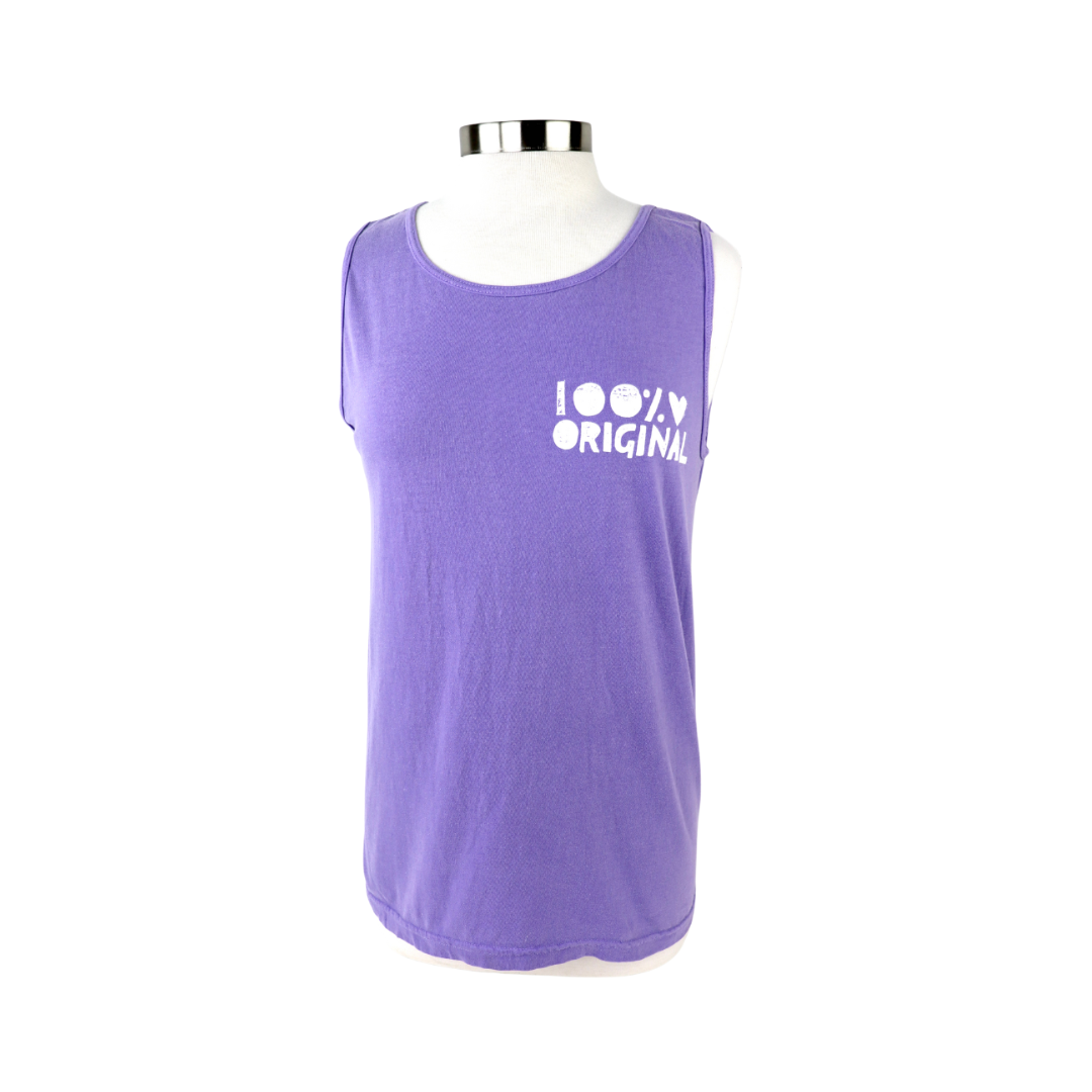 100% Original Unisex Tank in Washed Violet