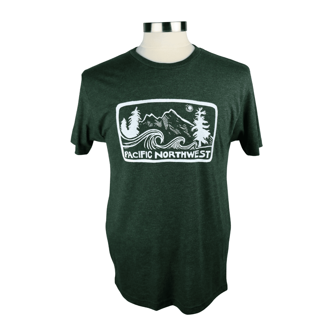Pacific Northwest 2.0 Unisex Triblend Tee in Heathered Forest