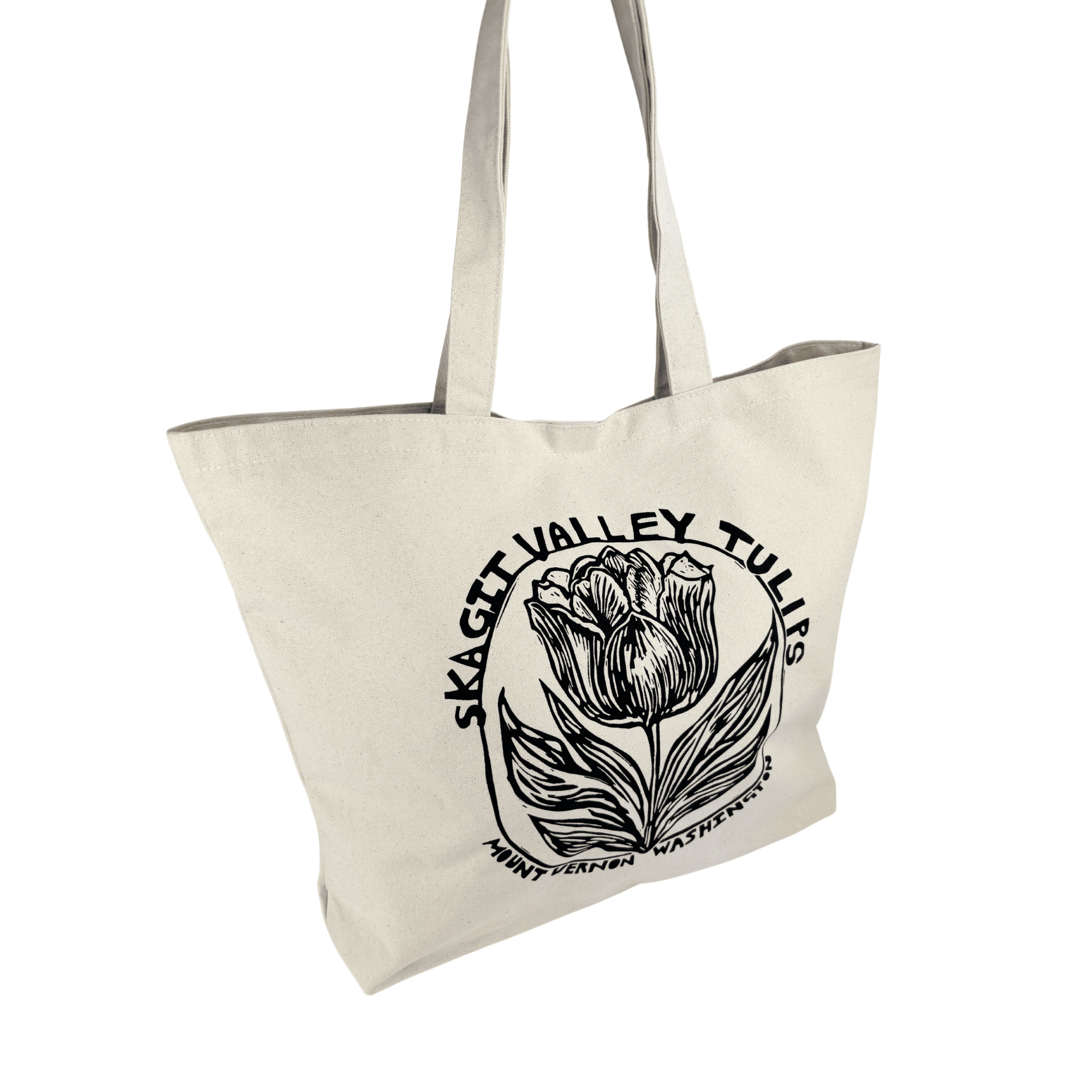 Skagit Valley Tulips Large Tote Bag