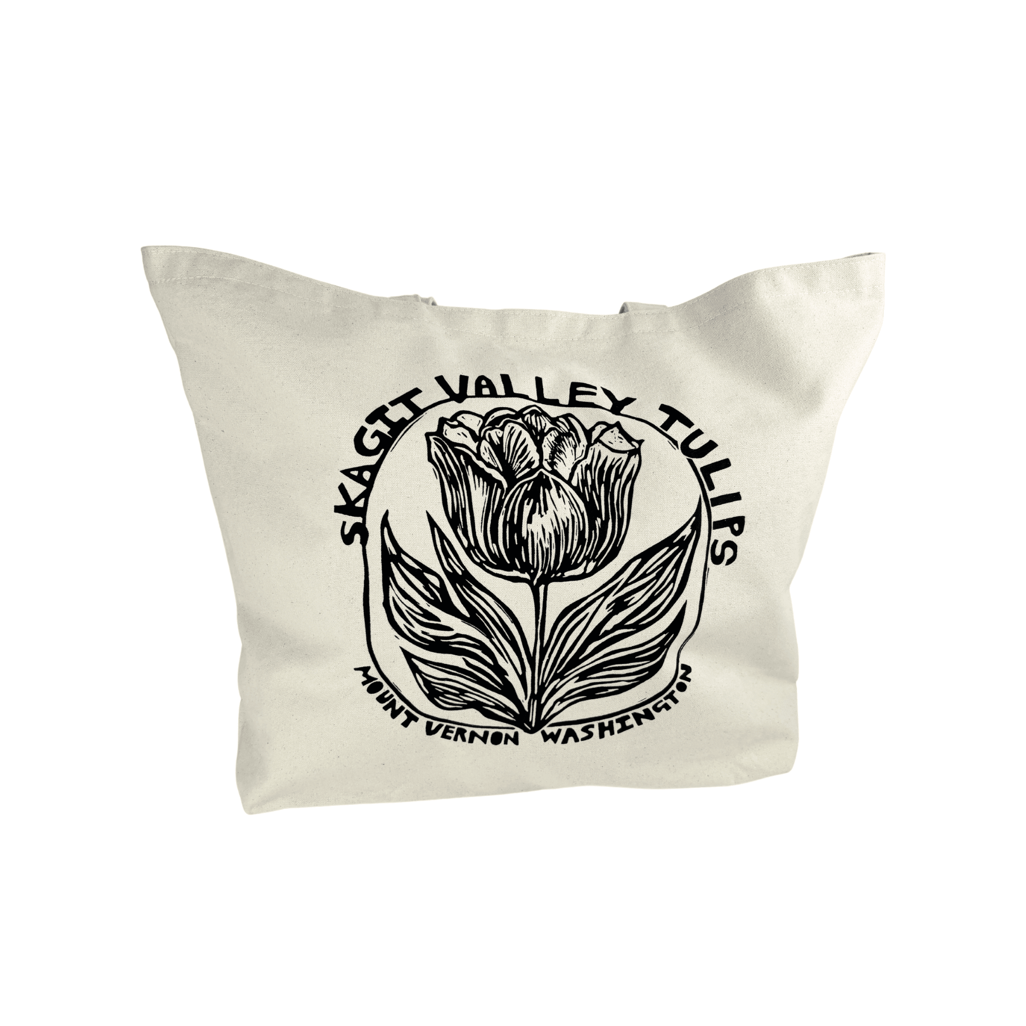 Skagit Valley Tulips Large Tote Bag