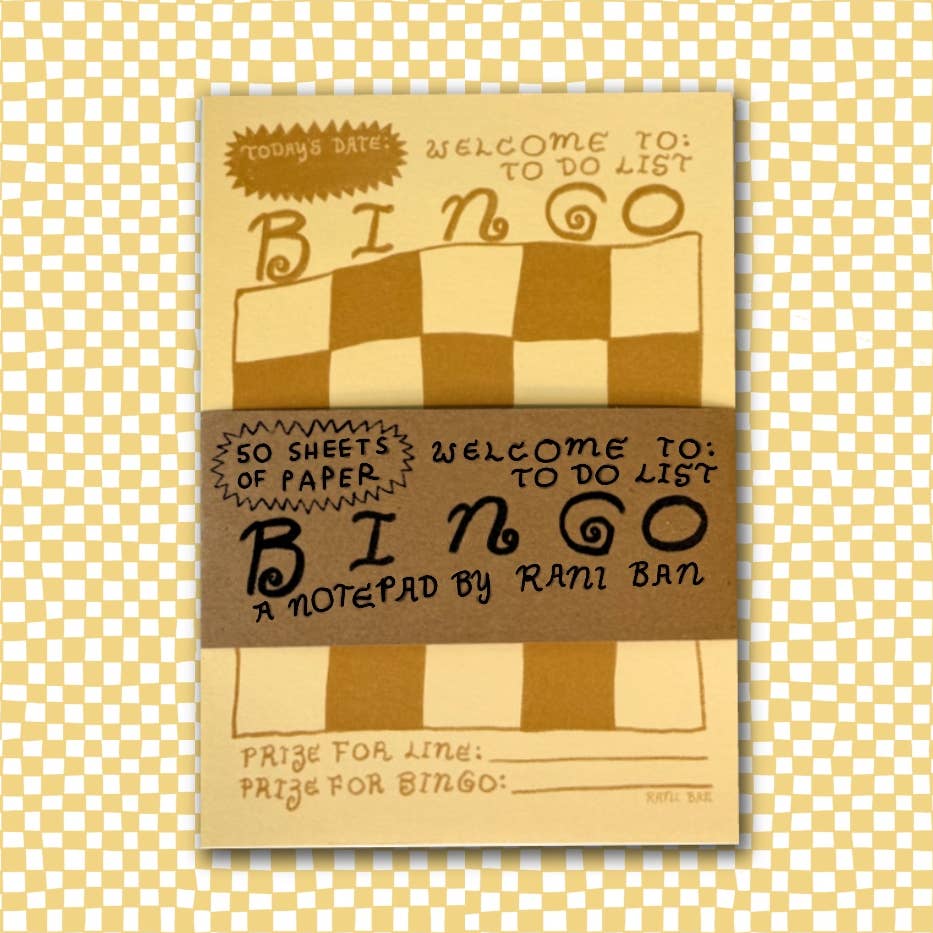 BINGO Notepad by Rani Ban Co.