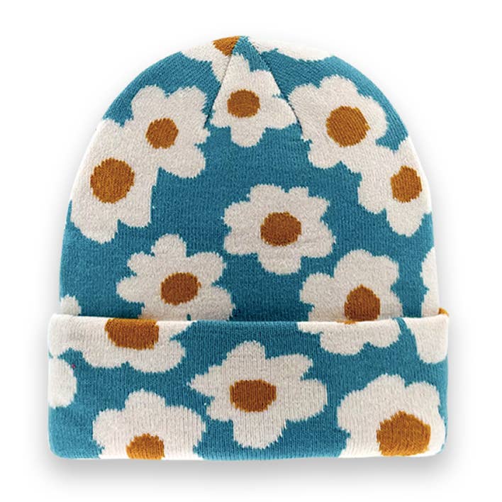 Bright Patterned Cuff Beanies