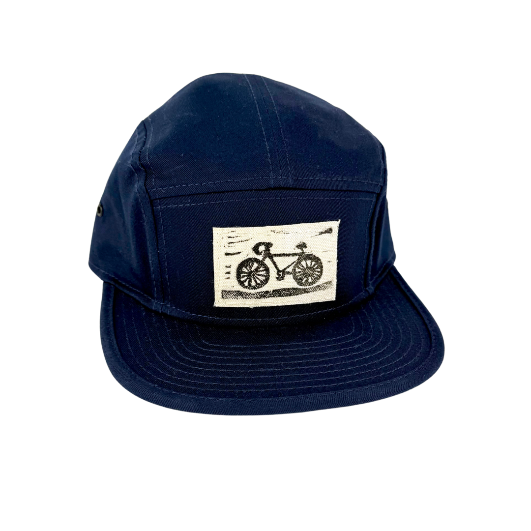 Block Printed Bike Patch Foam Camp Hat