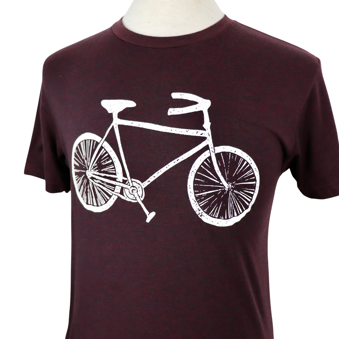 Bike Unisex Triblend Tee in Heathered Blackberry