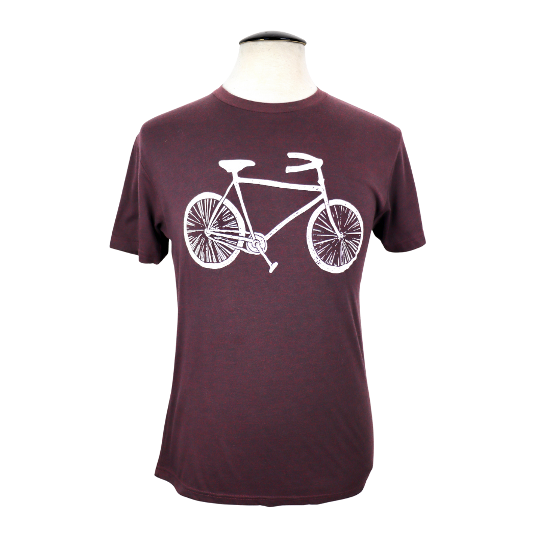 Bike Unisex Triblend Tee in Heathered Blackberry