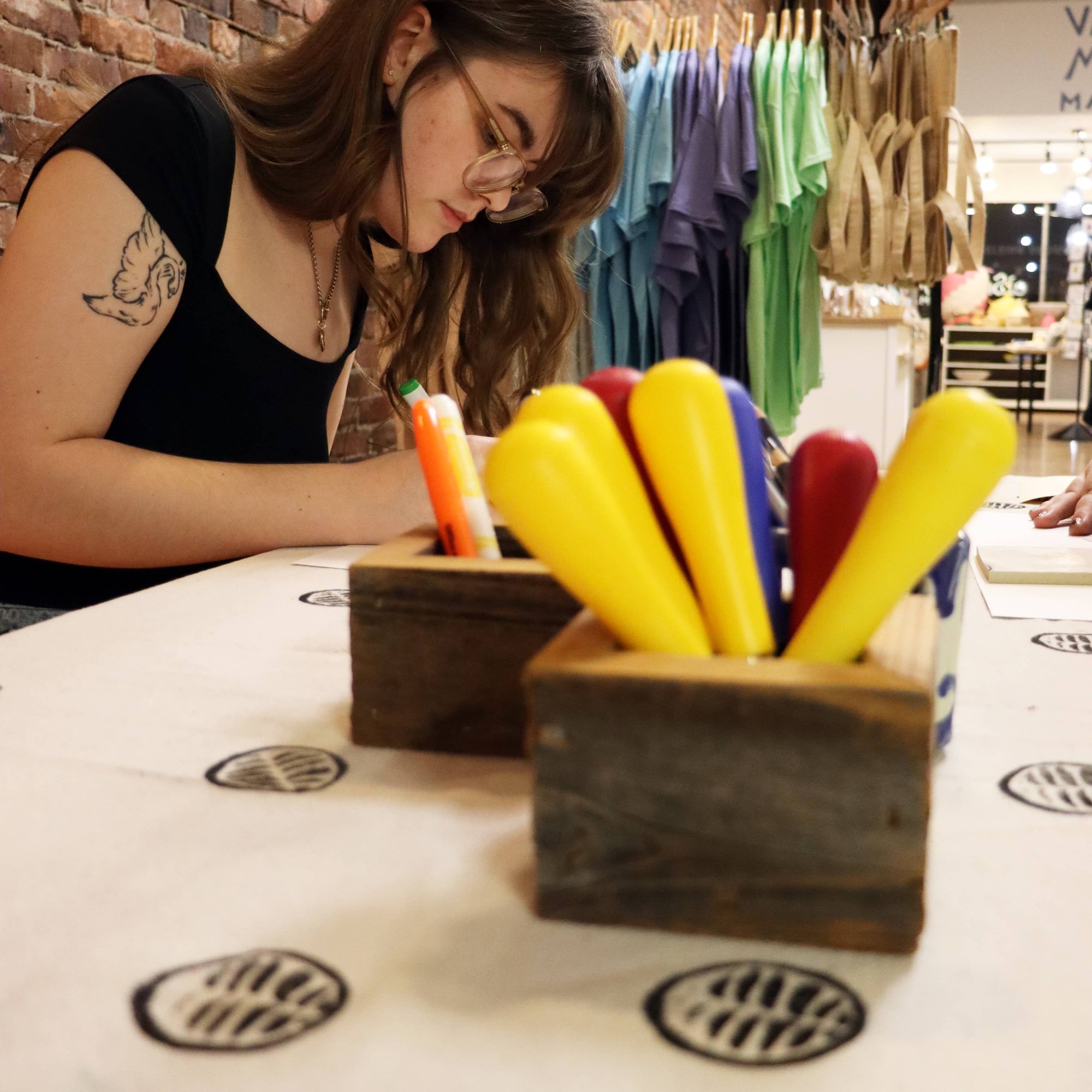 Block Print Workshop: Learn To Carve & Print, Tote Bag