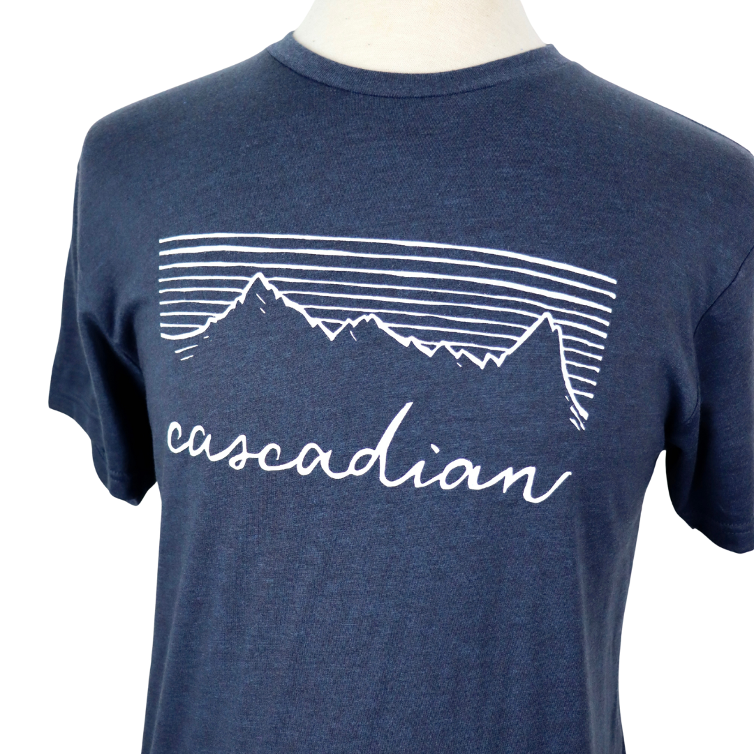 Cascadian Unisex Triblend Tee in University Blue