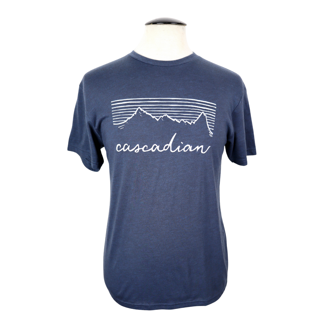 Cascadian Unisex Triblend Tee in University Blue