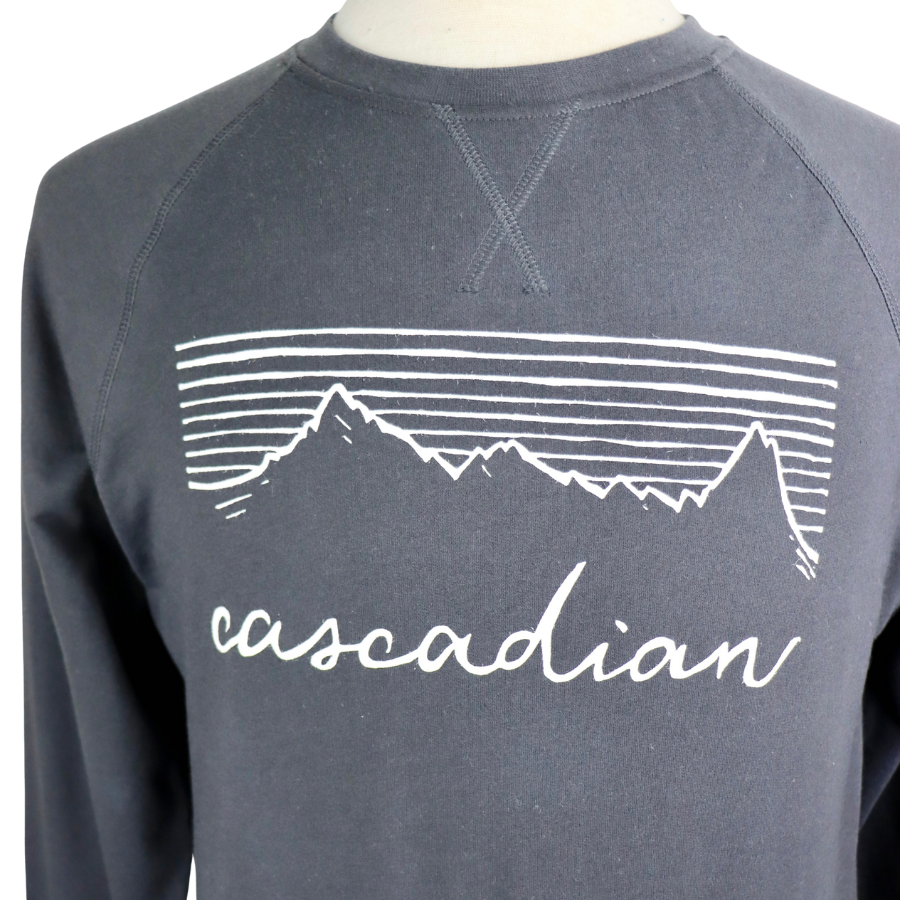 Cascadian Unisex French Terry Crewneck in Charcoal