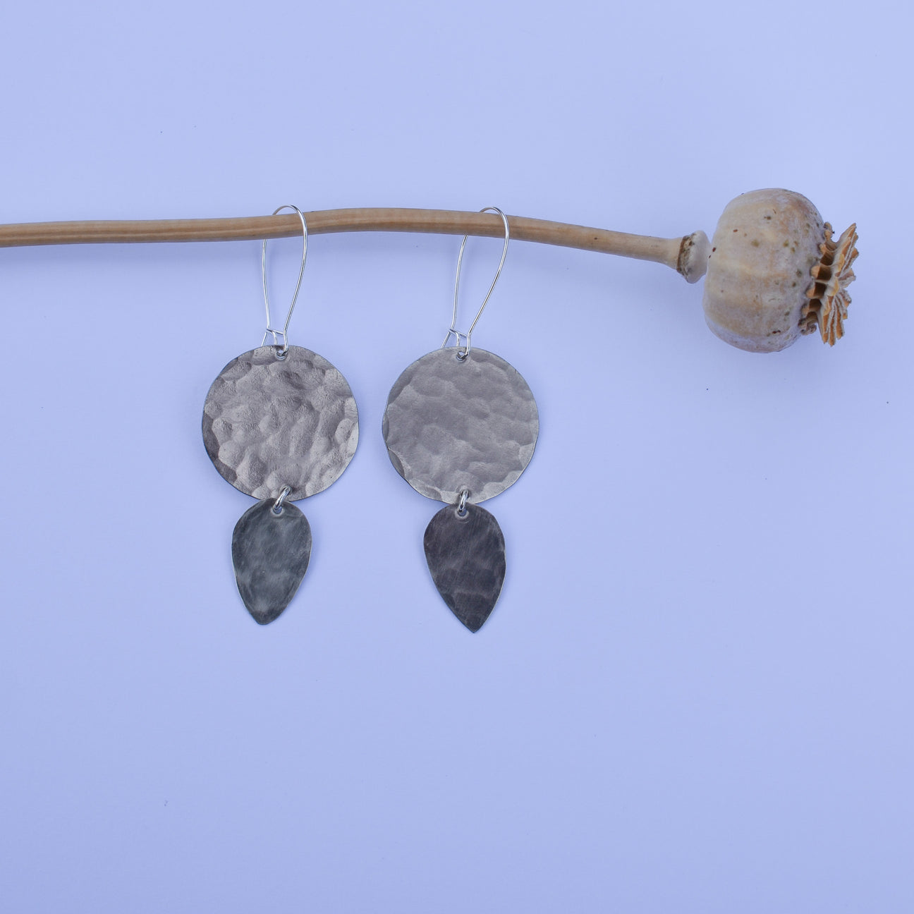 Multi-Shape Hammered Metal Earrings