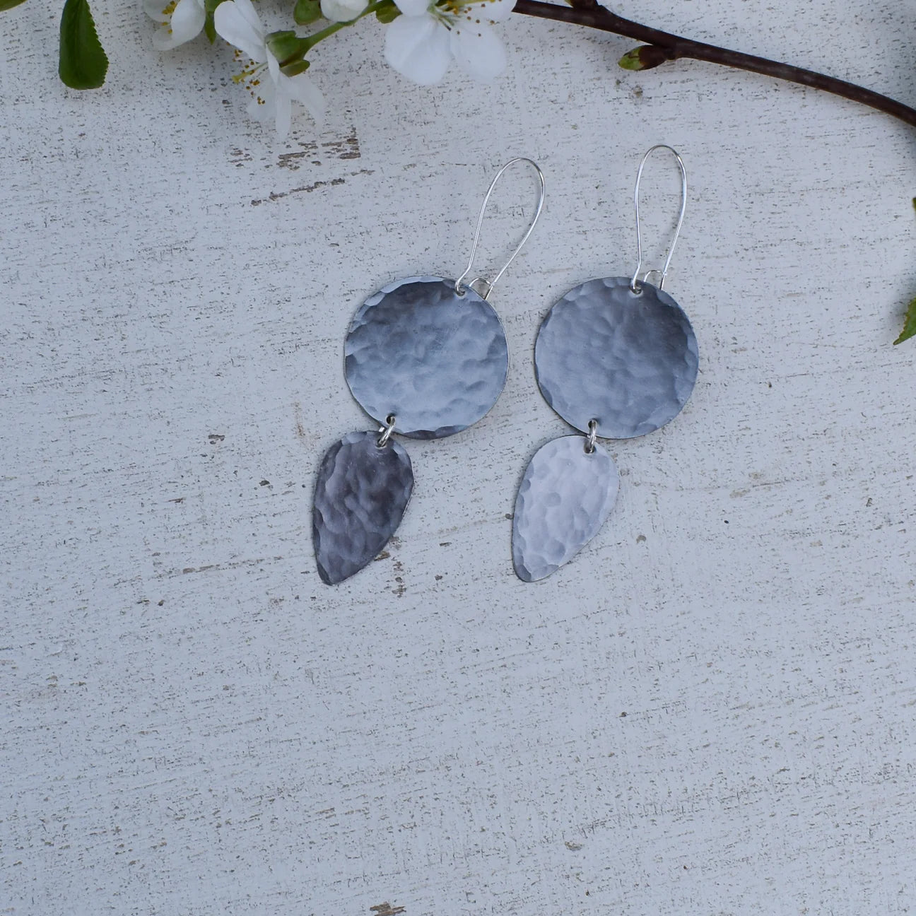 Multi-Shape Hammered Metal Earrings