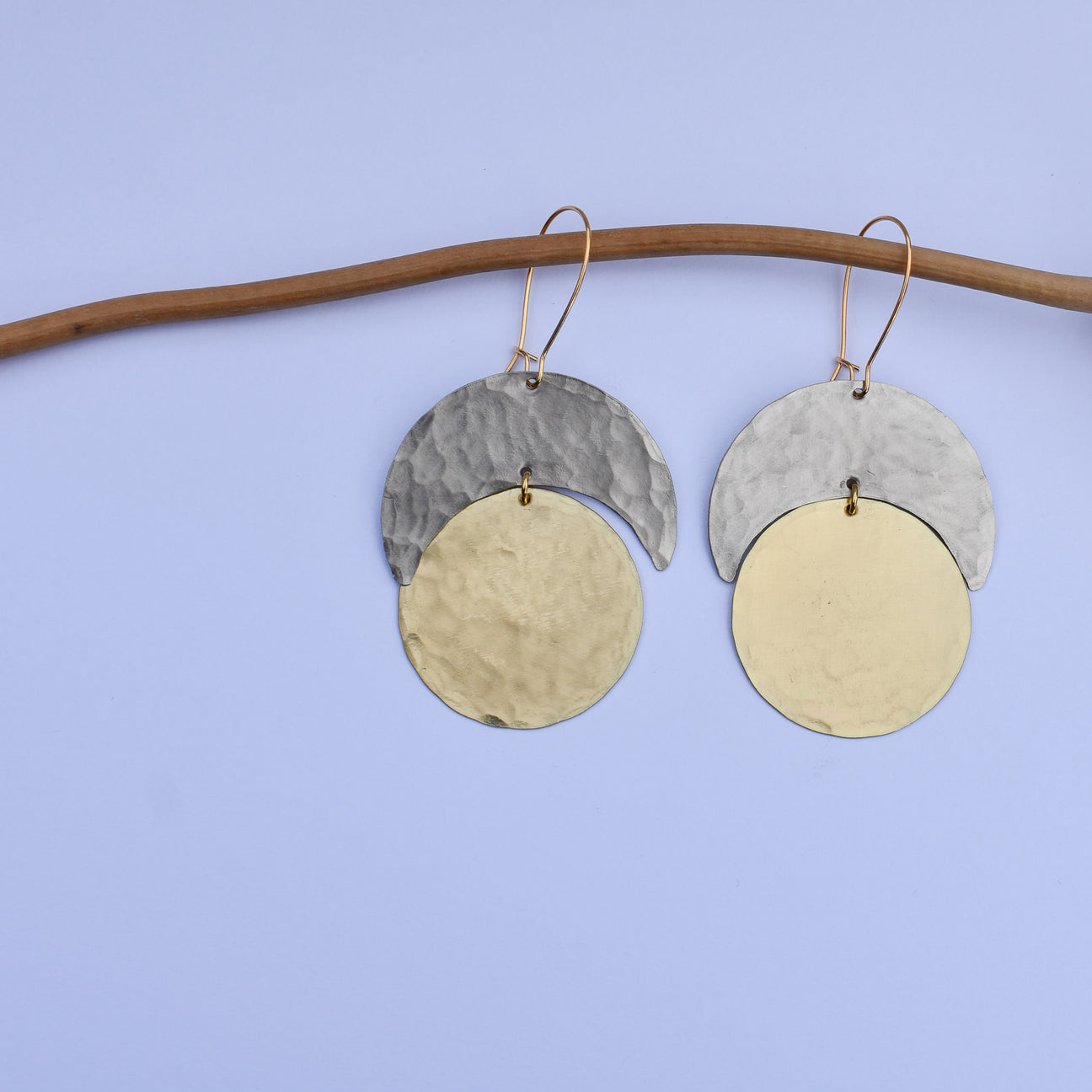 Multi-Shape Hammered Metal Earrings