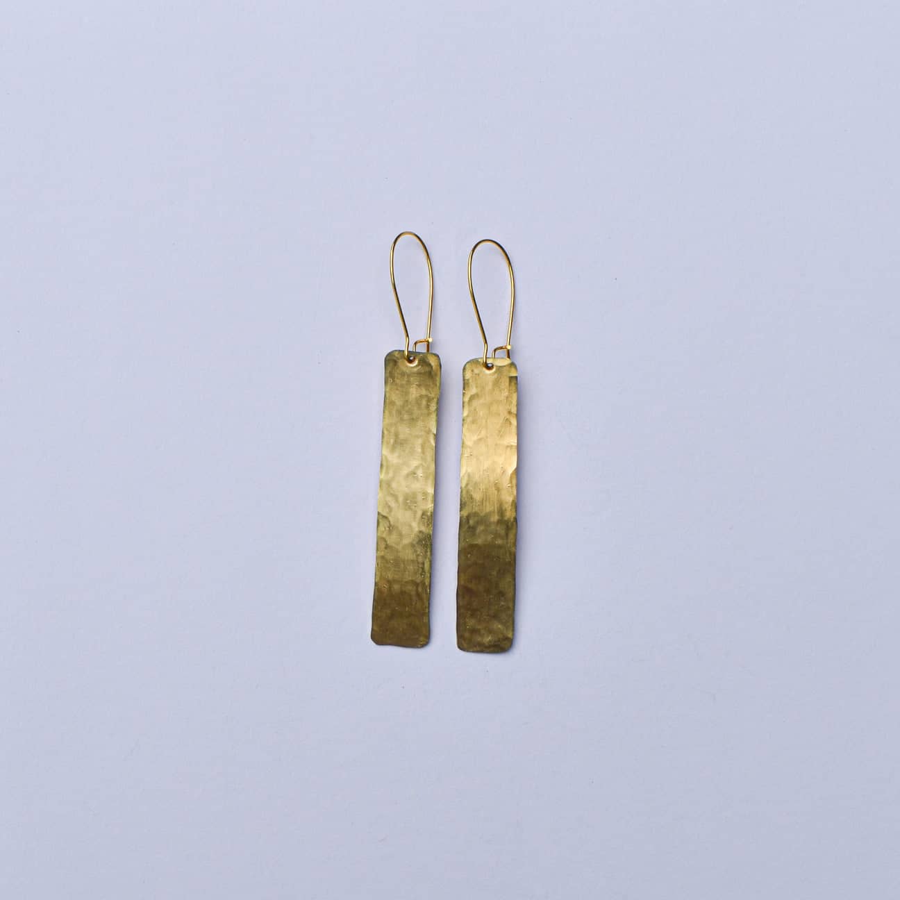 Geometric Hammered Metal Earrings