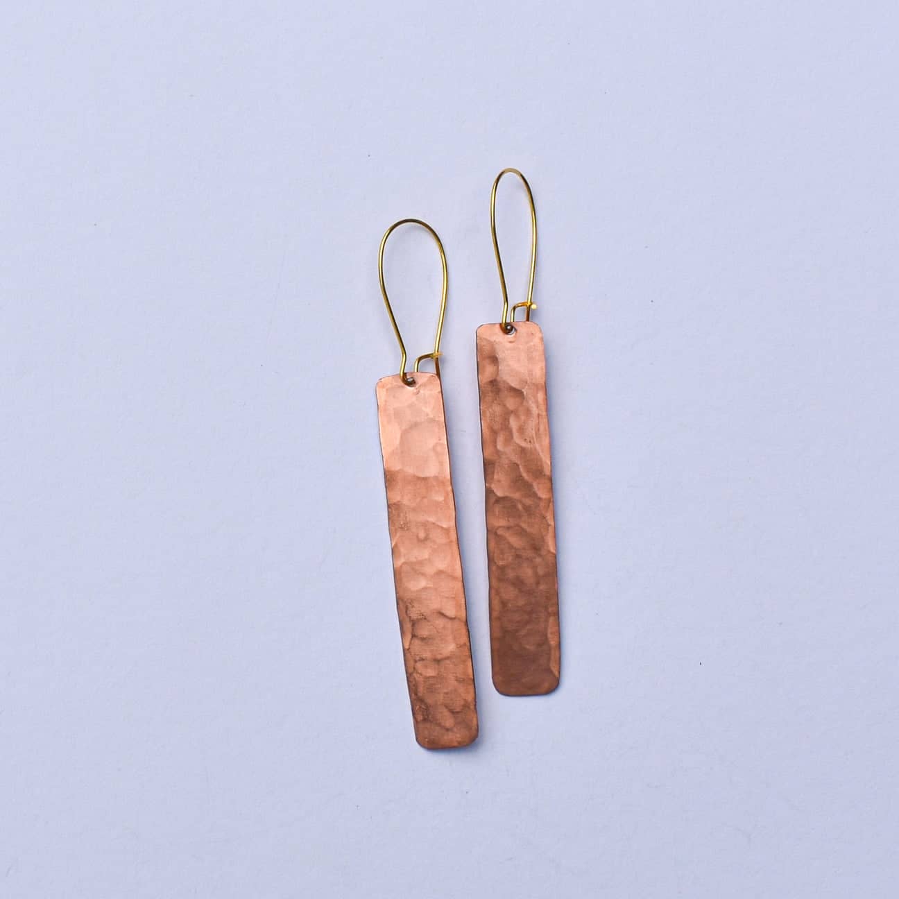 Geometric Hammered Metal Earrings