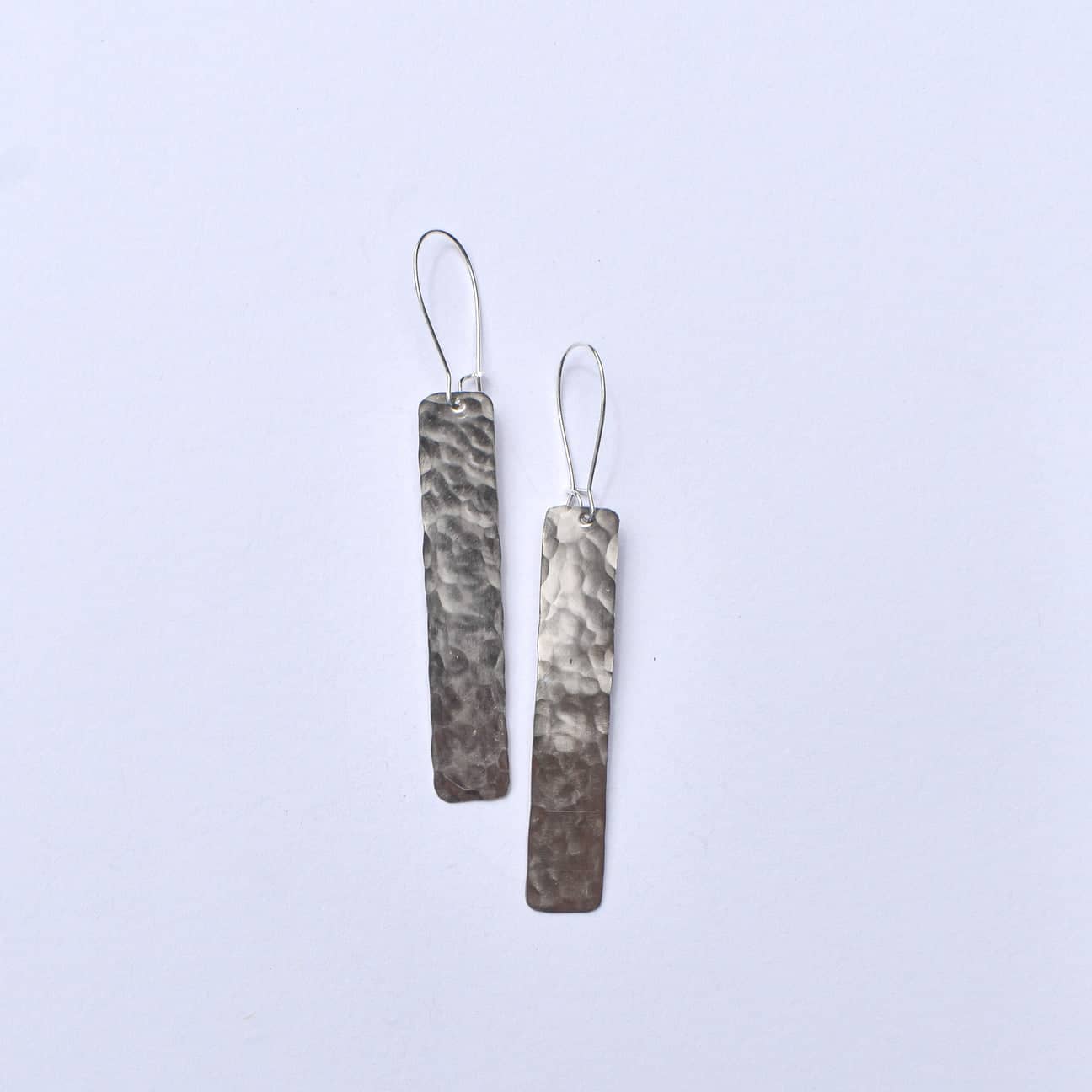 Geometric Hammered Metal Earrings