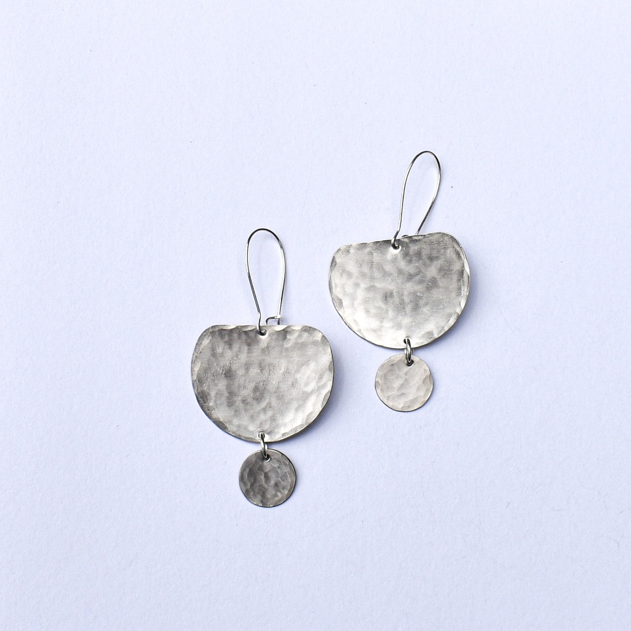 Multi-Shape Hammered Metal Earrings