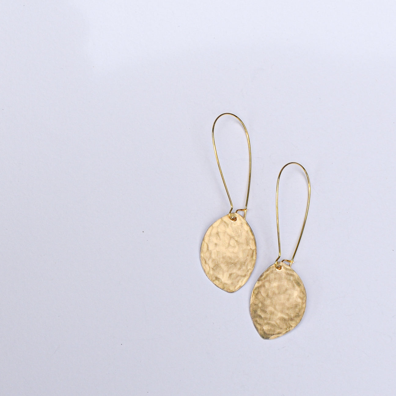 Geometric Hammered Metal Earrings