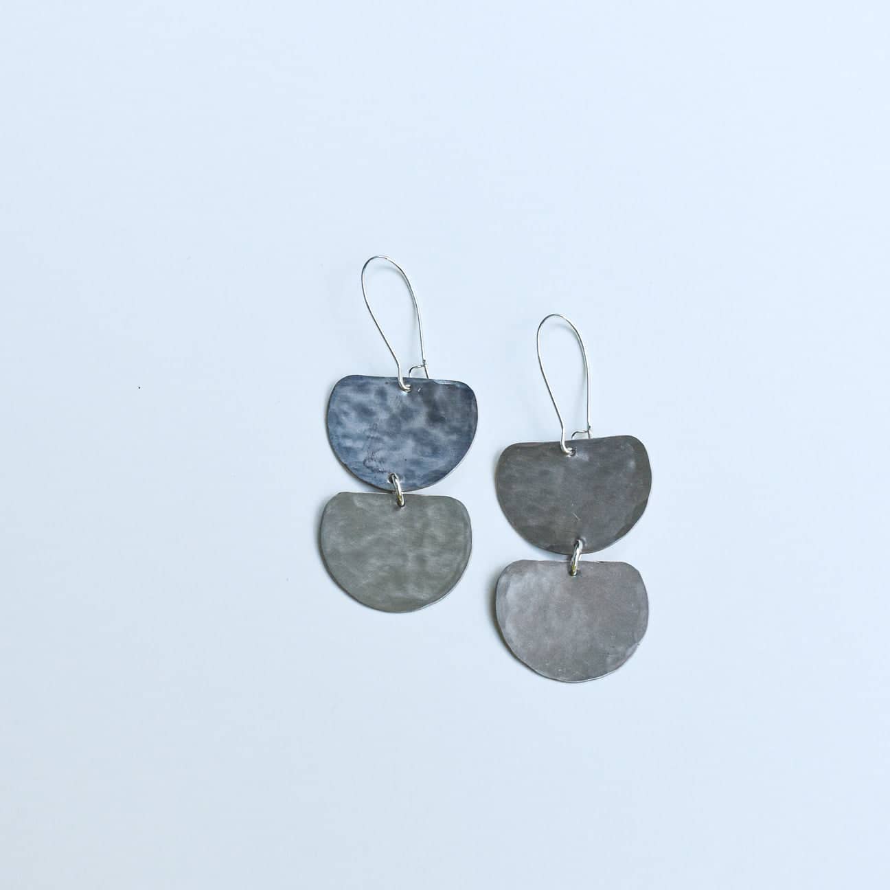 Multi-Shape Hammered Metal Earrings