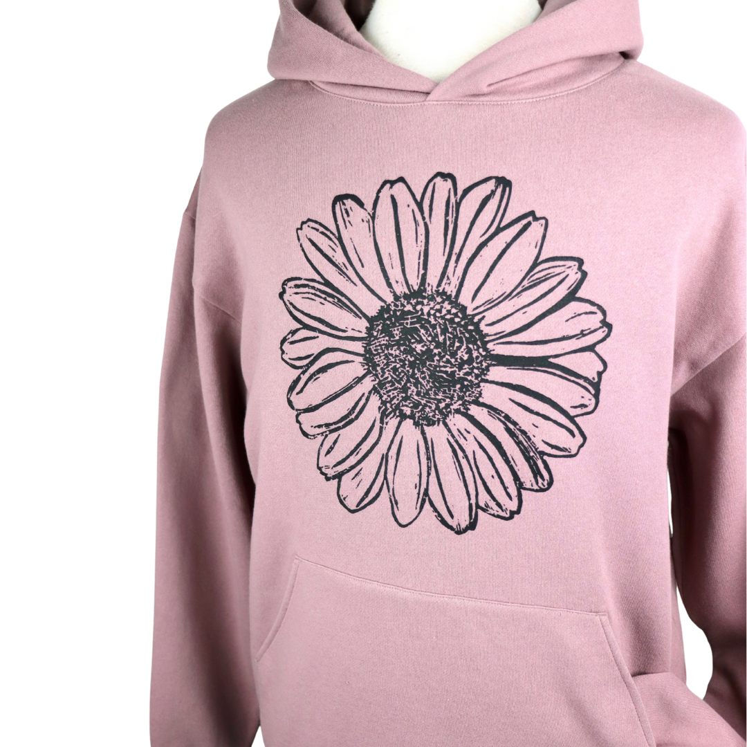 Daisy Unisex Midweight Hoodie in Mauve