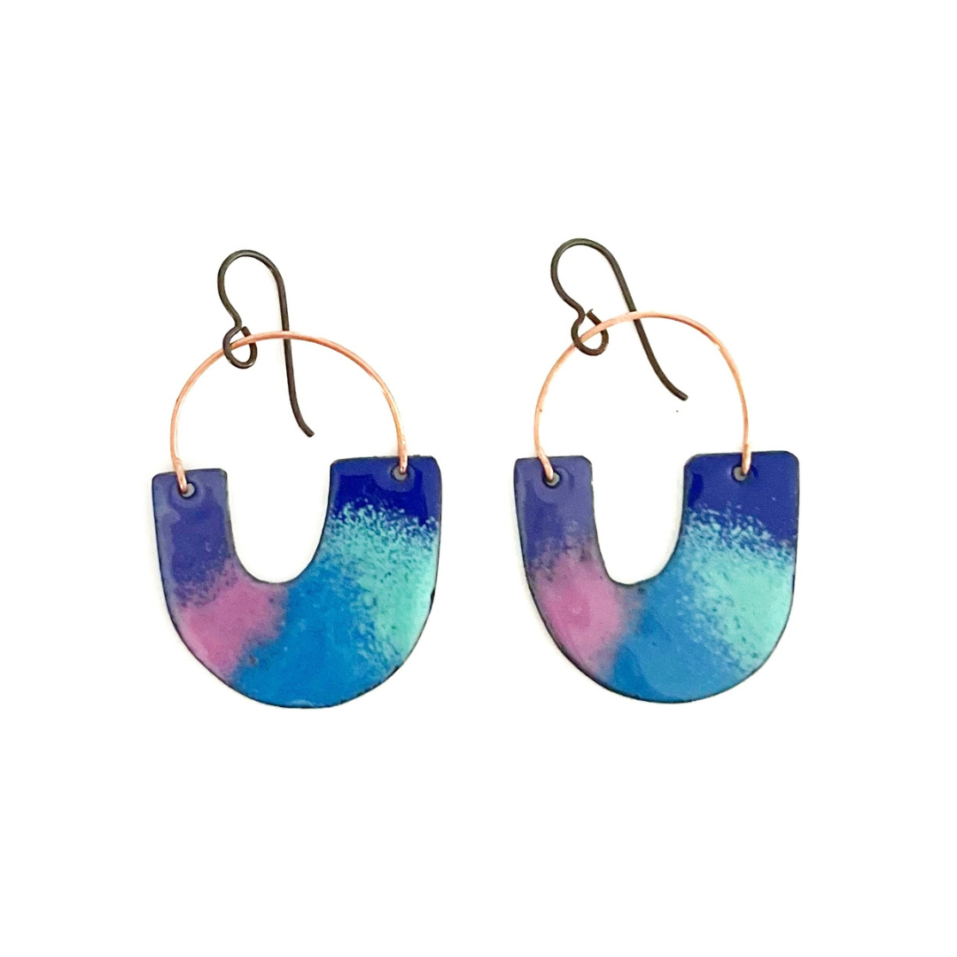 Colorful Enamel Earrings