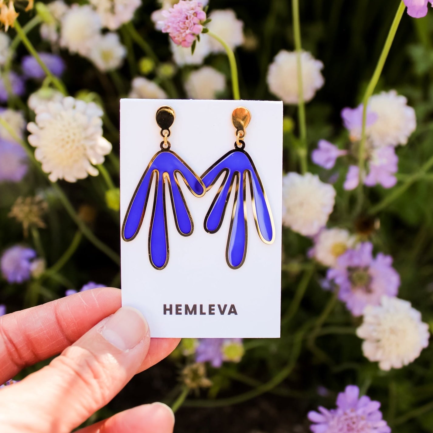 Enamel Drop Earrings