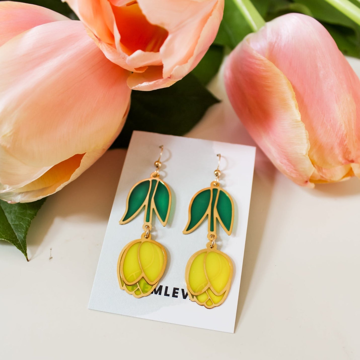 Enamel Drop Earrings