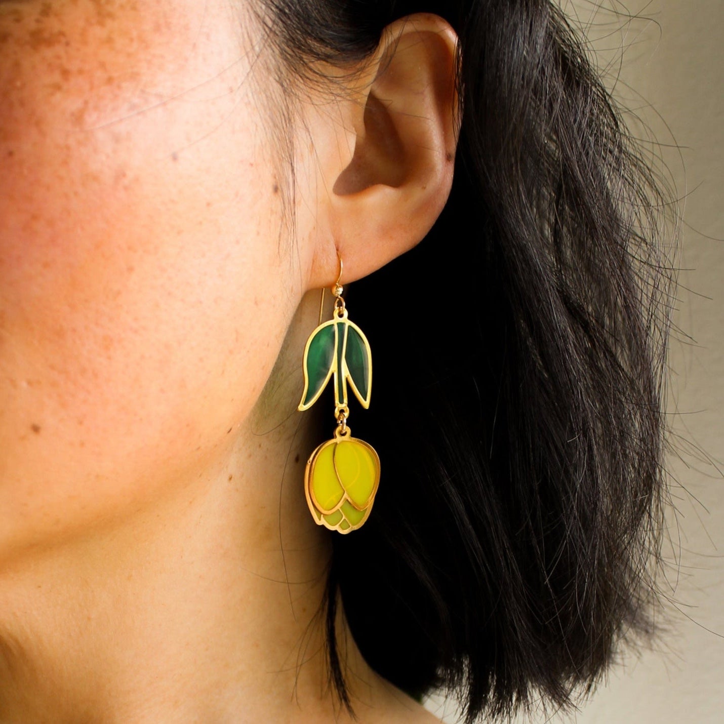 Enamel Drop Earrings