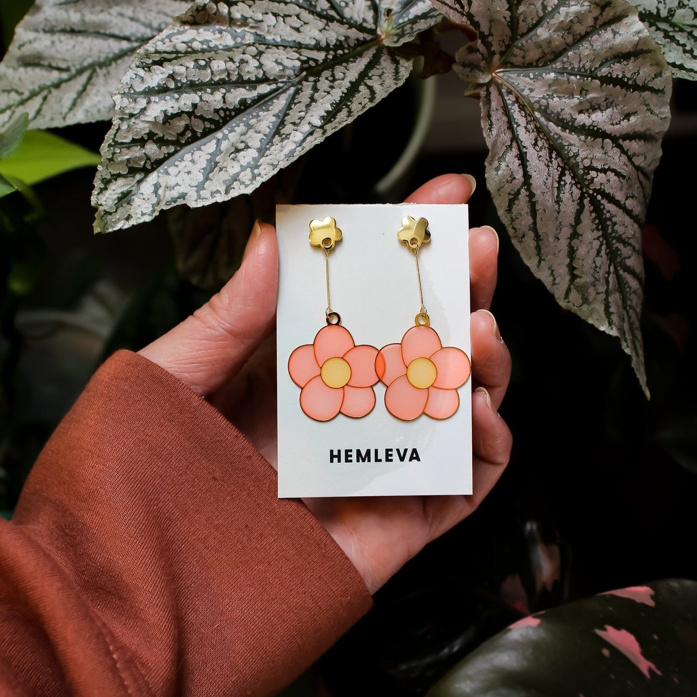 Enamel Drop Earrings