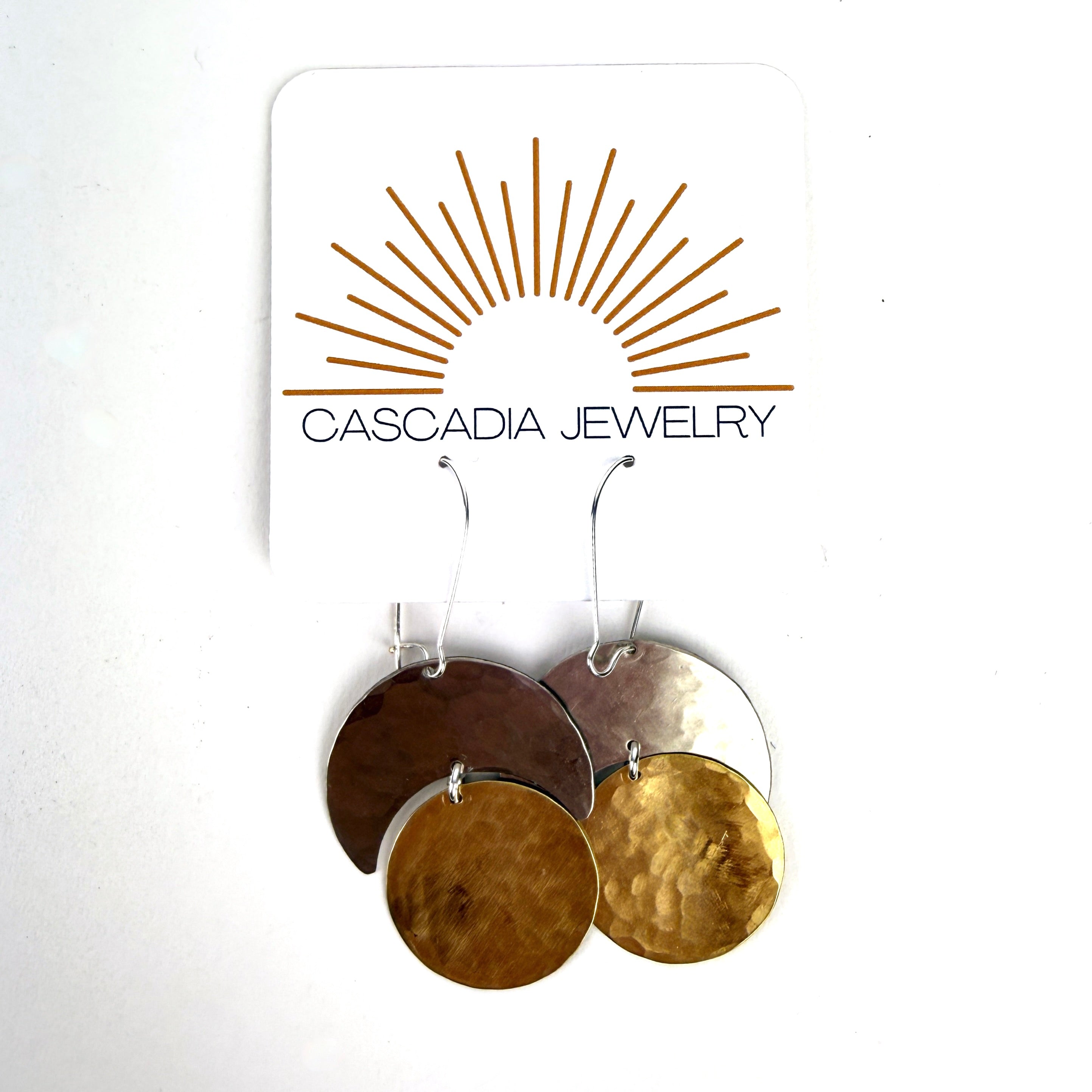 Multi-Shape Hammered Metal Earrings