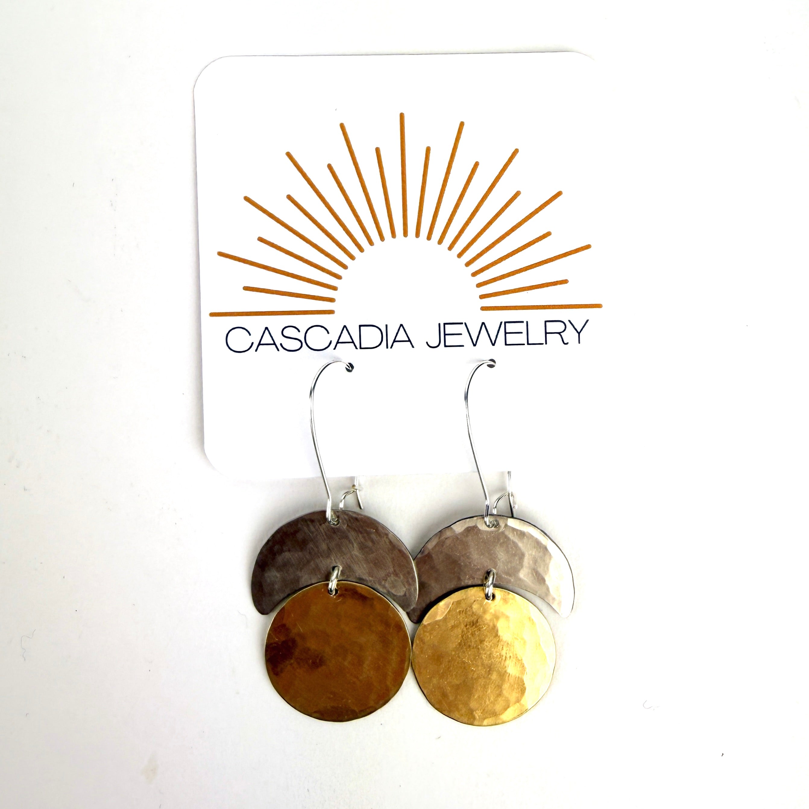 Multi-Shape Hammered Metal Earrings