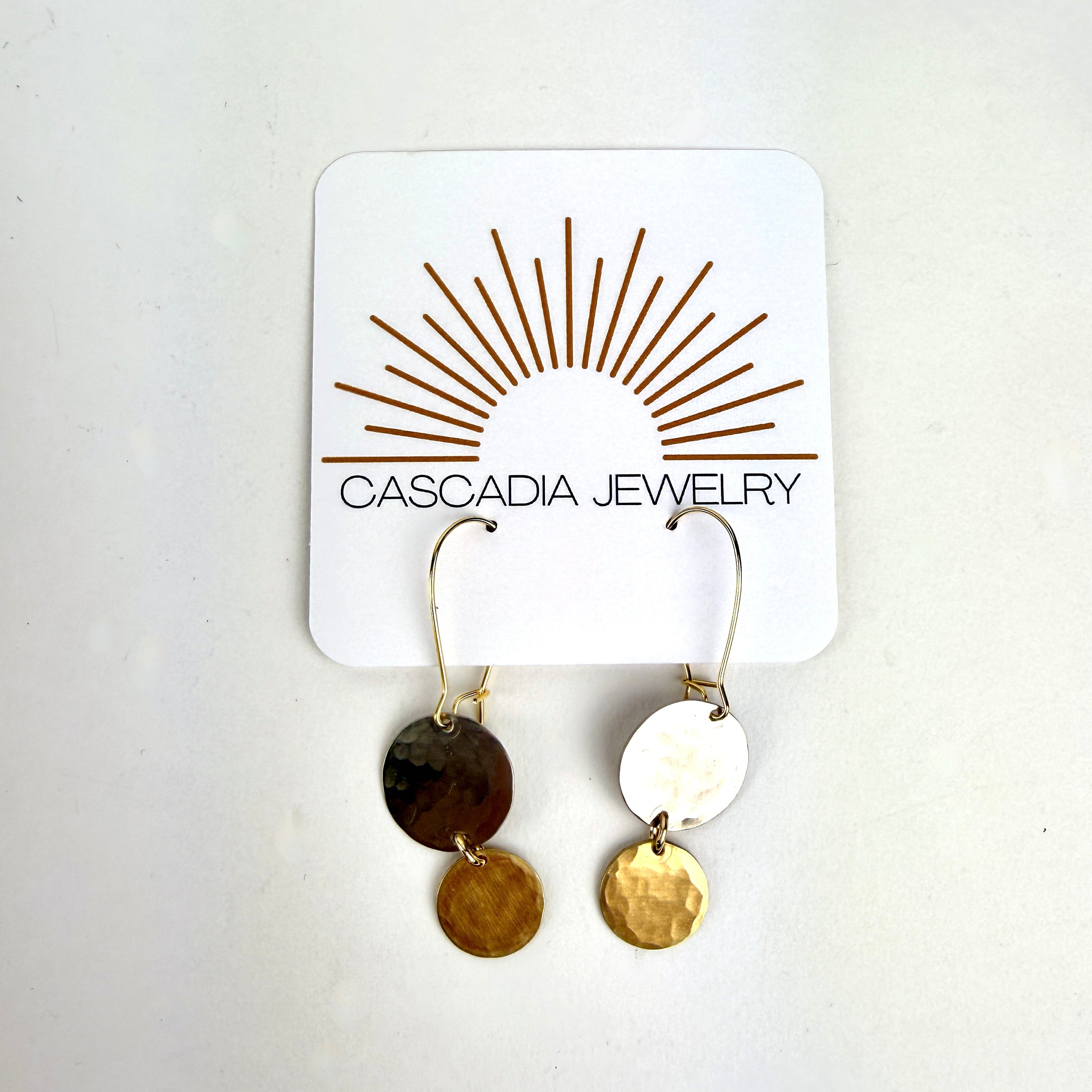 Multi-Shape Hammered Metal Earrings