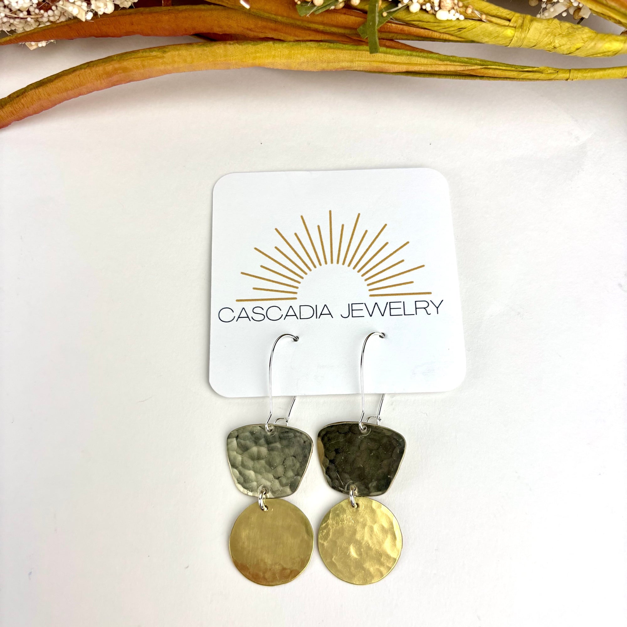 Multi-Shape Hammered Metal Earrings