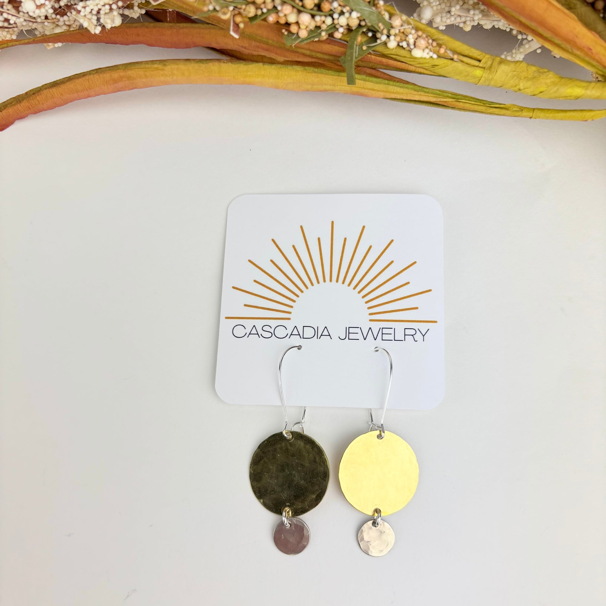 Multi-Shape Hammered Metal Earrings