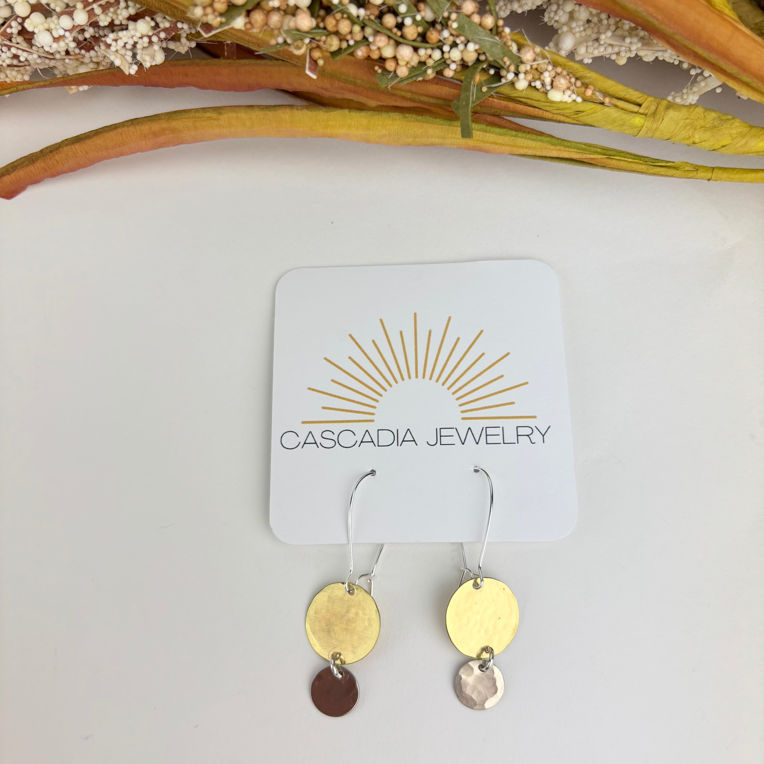 Multi-Shape Hammered Metal Earrings