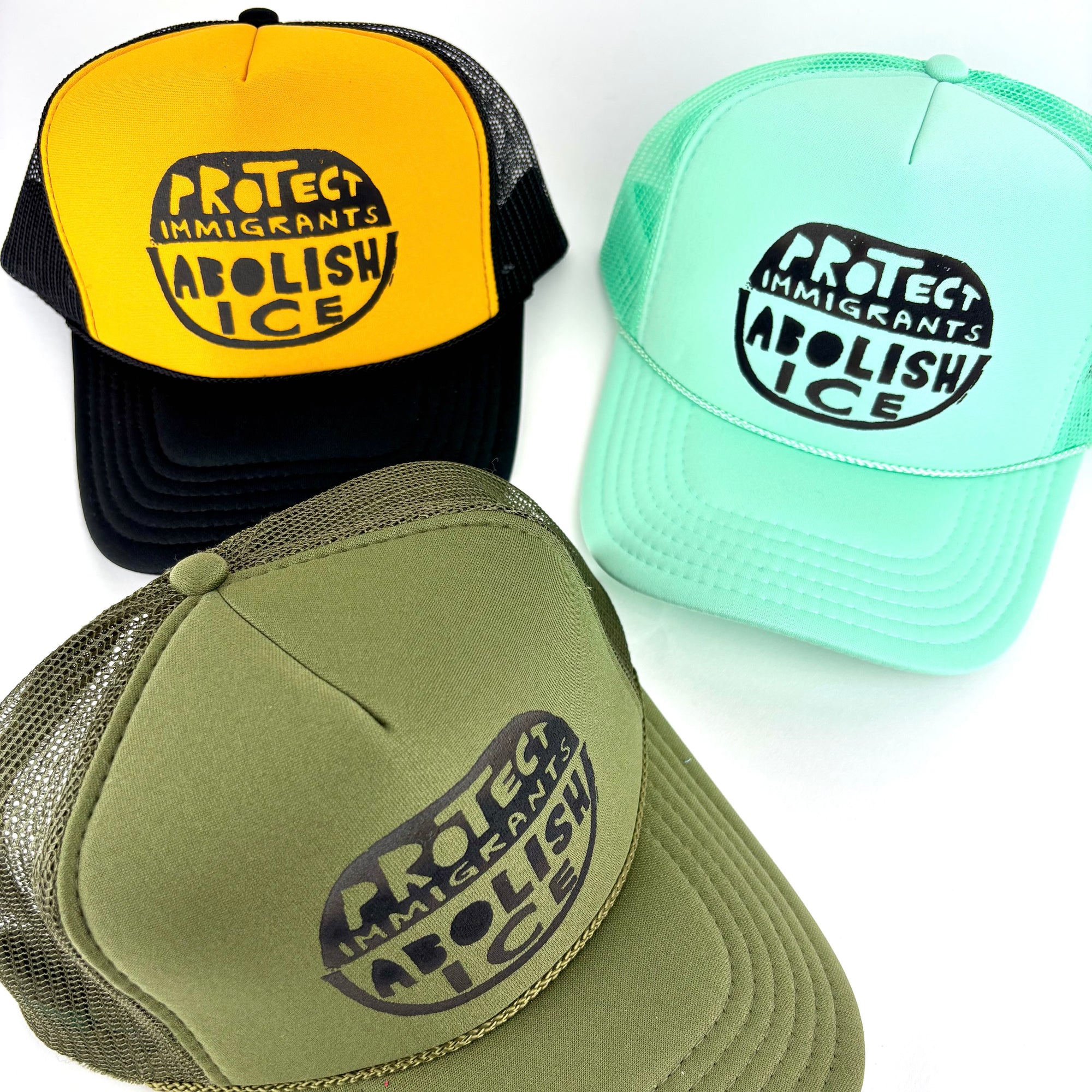 Protect Immigrants/Abolish ICE Foam Trucker Hat