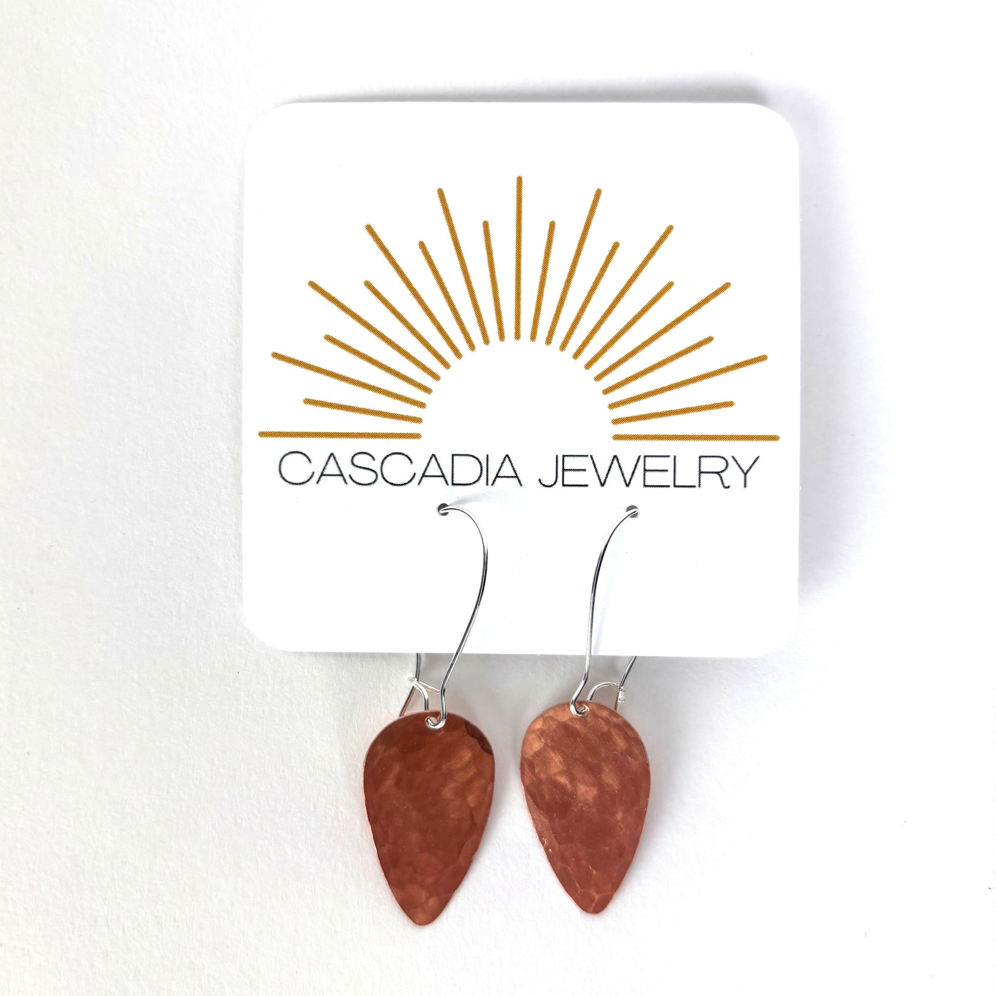 Geometric Hammered Metal Earrings