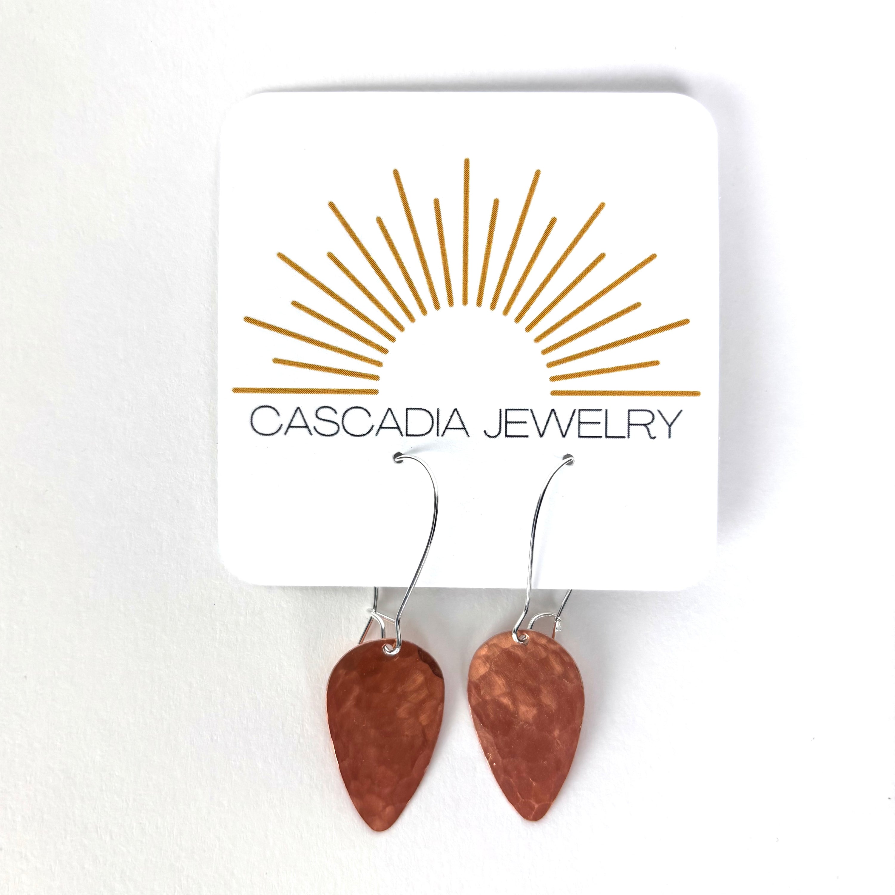 Geometric Hammered Metal Earrings