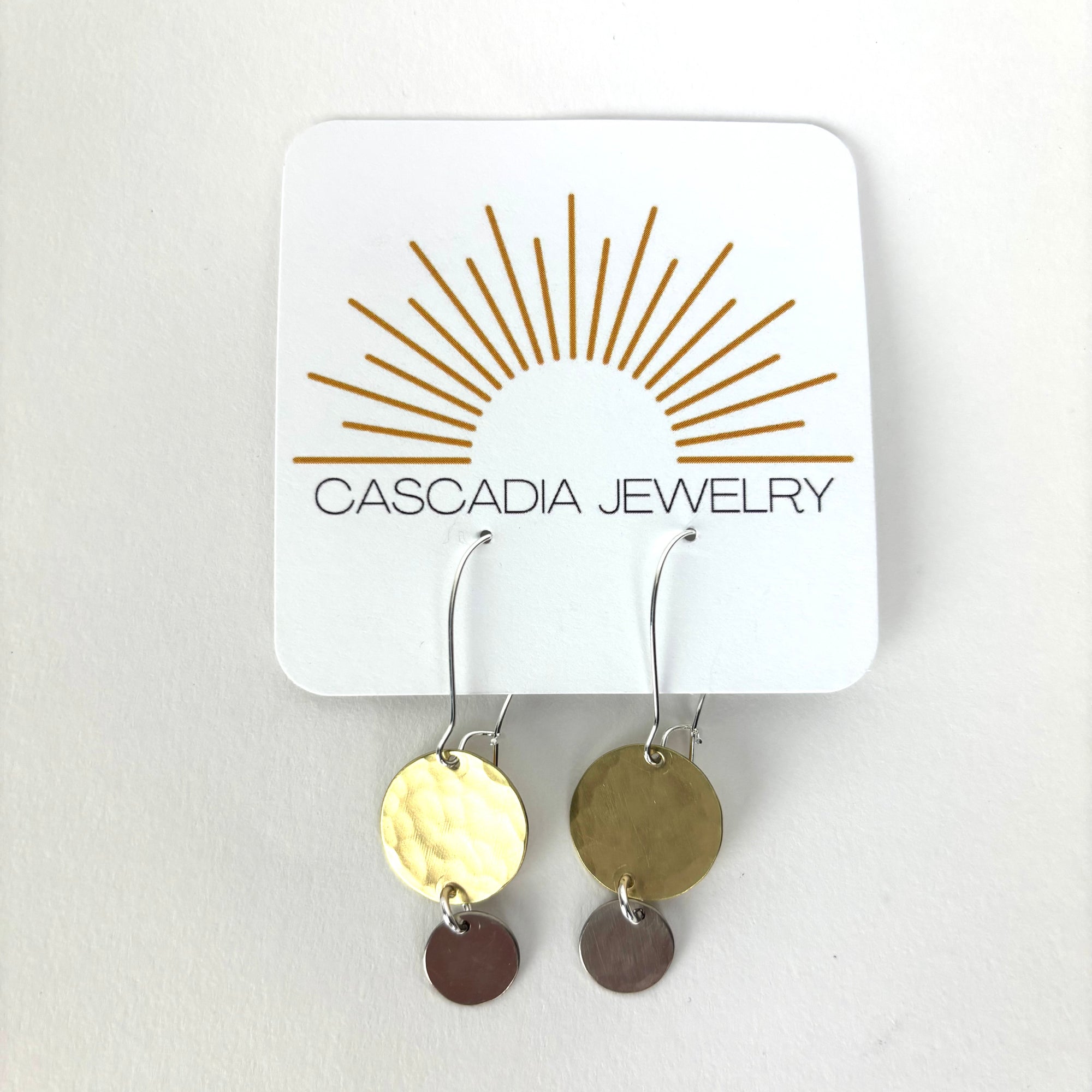 Multi-Shape Hammered Metal Earrings