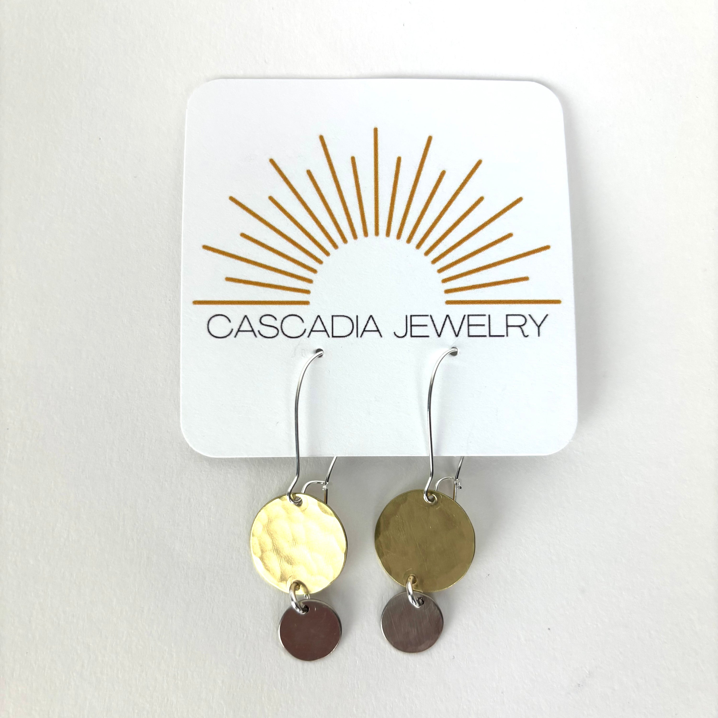 Multi-Shape Hammered Metal Earrings