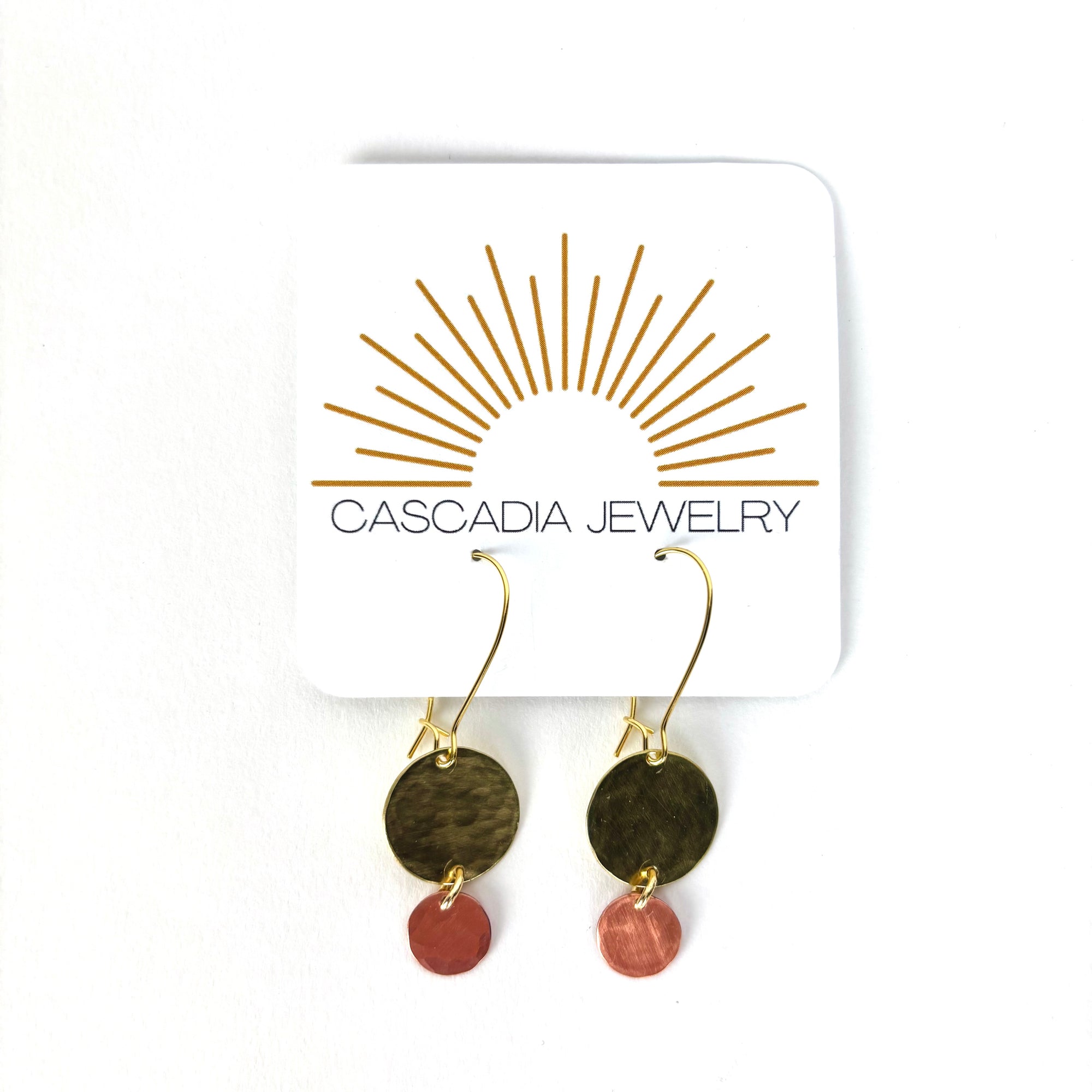 Multi-Shape Hammered Metal Earrings