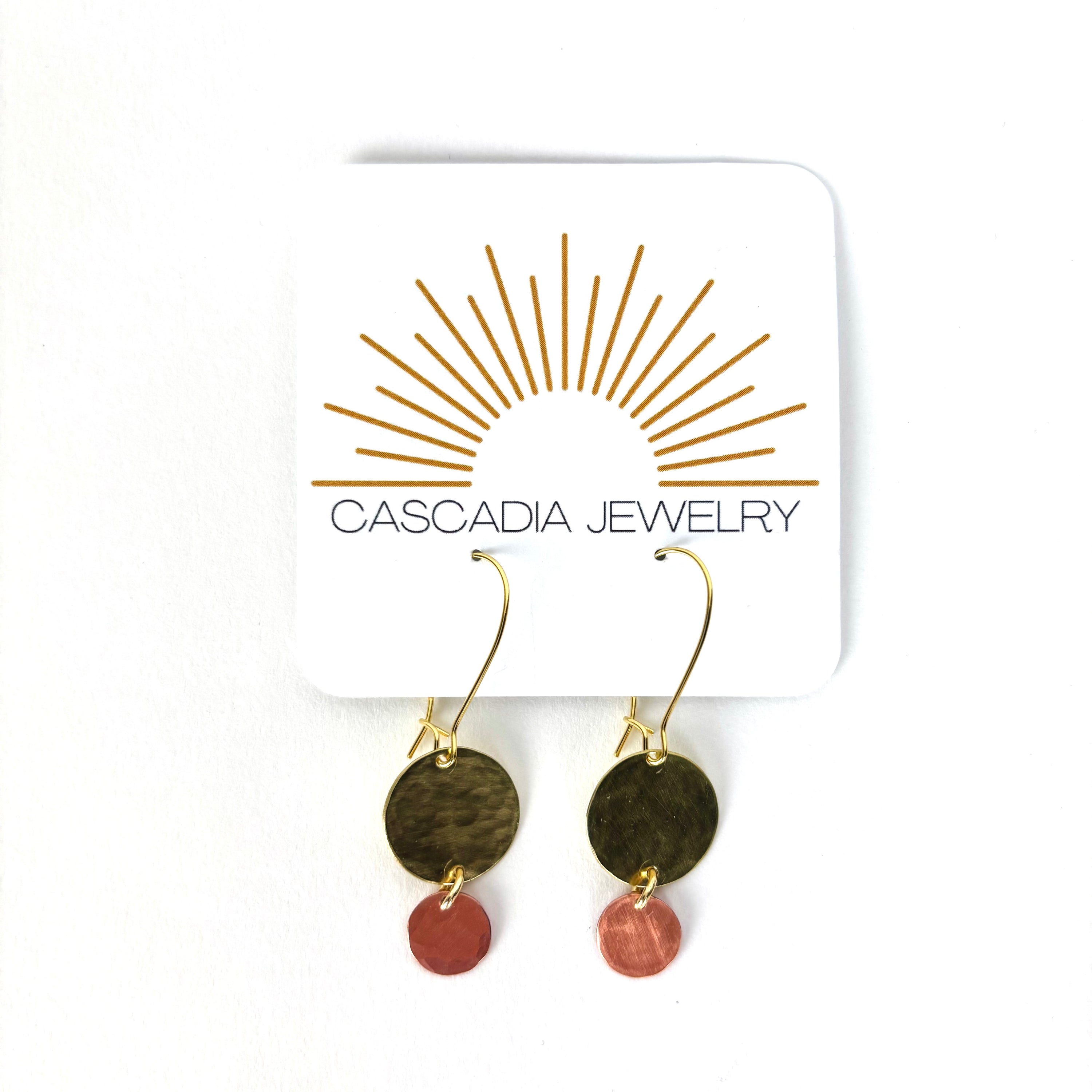 Multi-Shape Hammered Metal Earrings