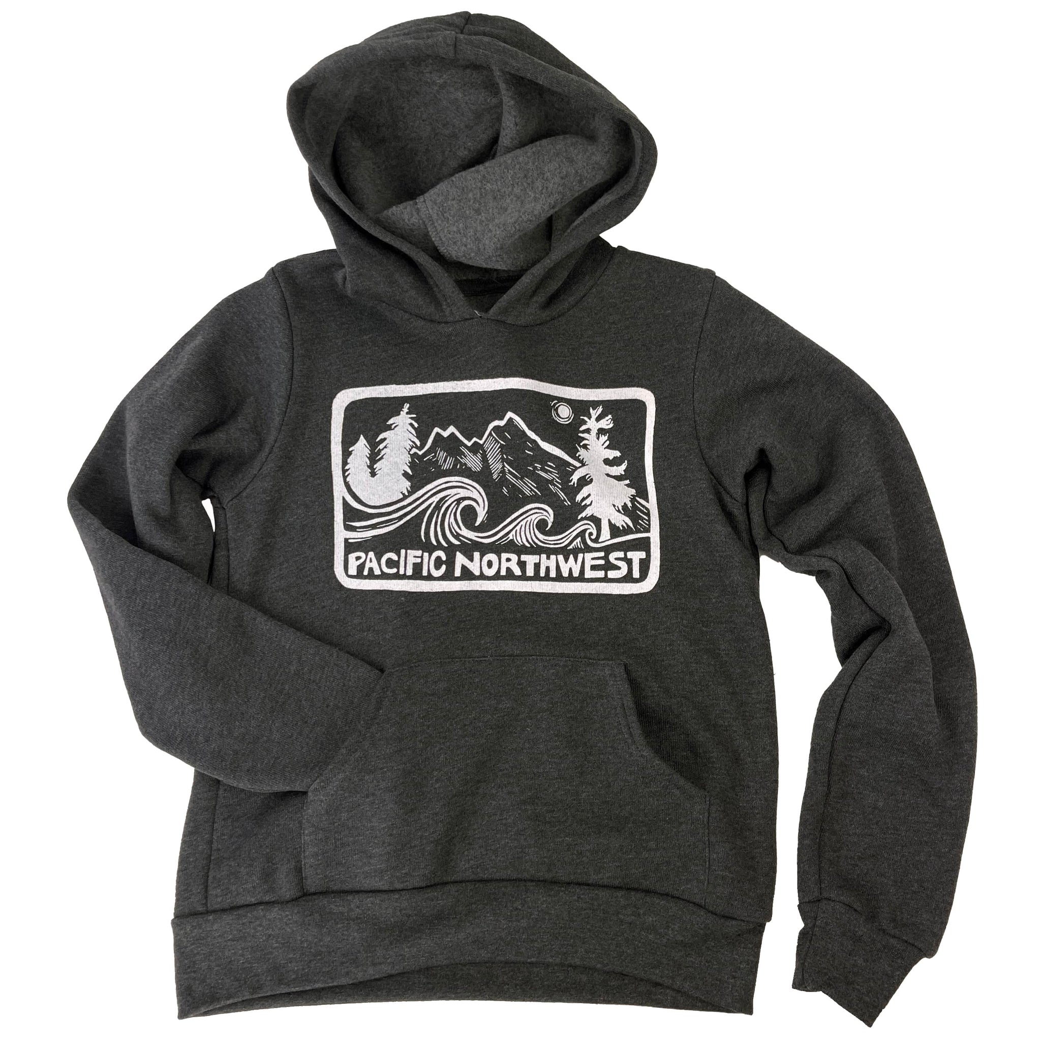 Pacific Northwest 2.0 Kid's Pullover Hoodie in Charcoal