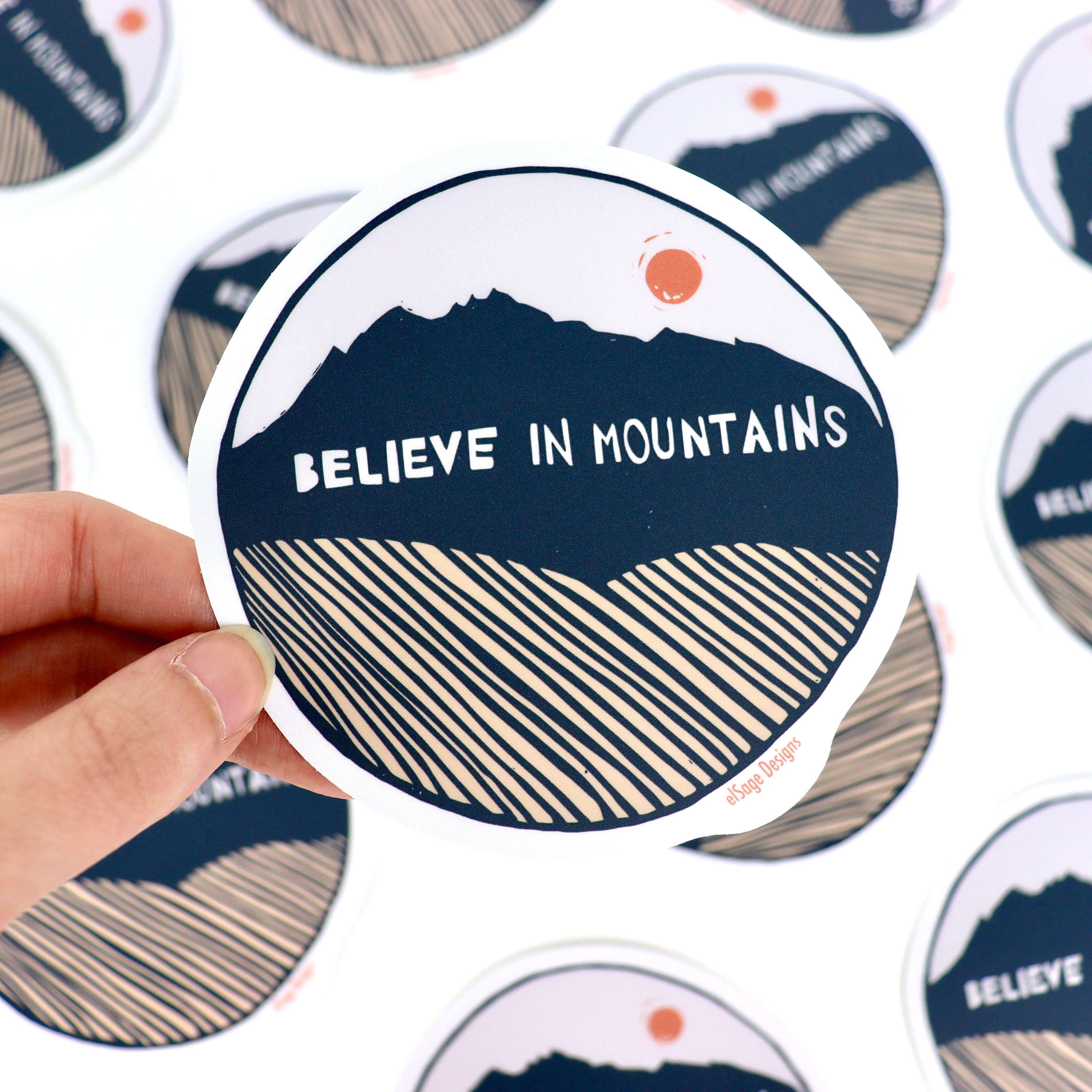 Believe in Mountains Sticker
