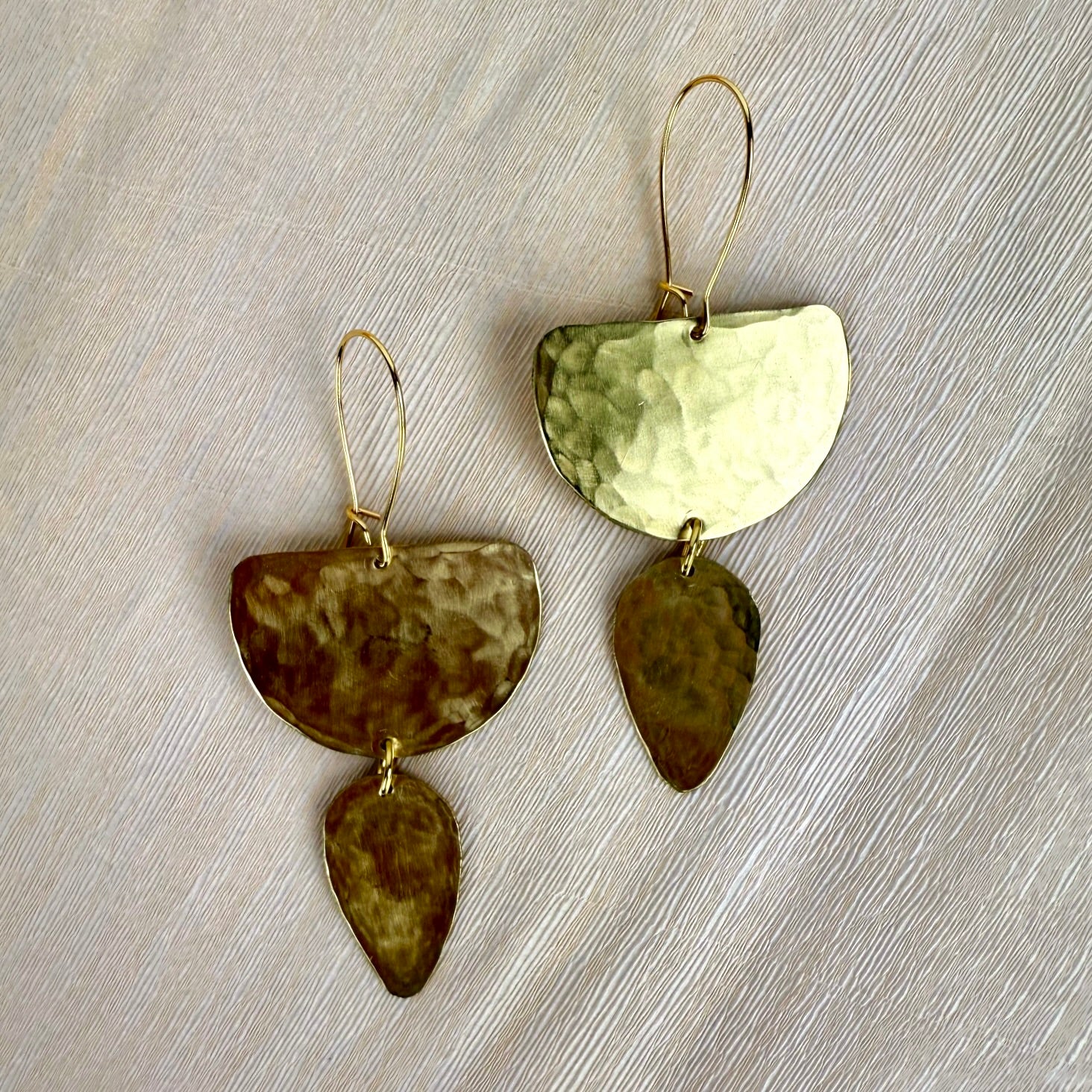 Multi-Shape Hammered Metal Earrings