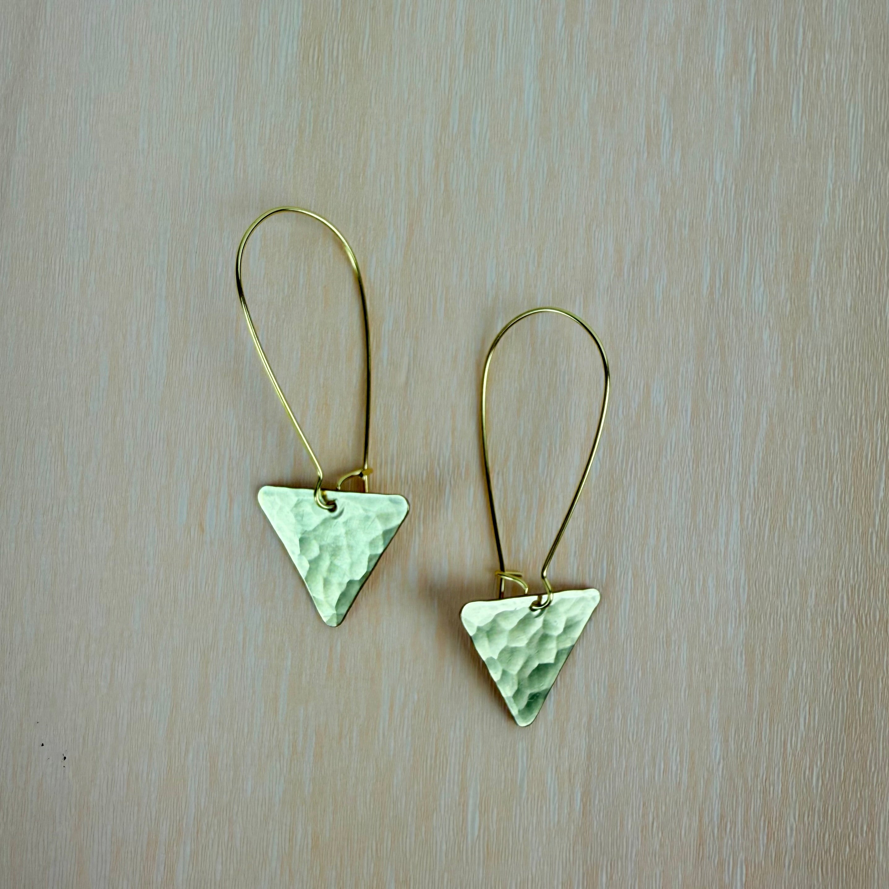 Geometric Hammered Metal Earrings