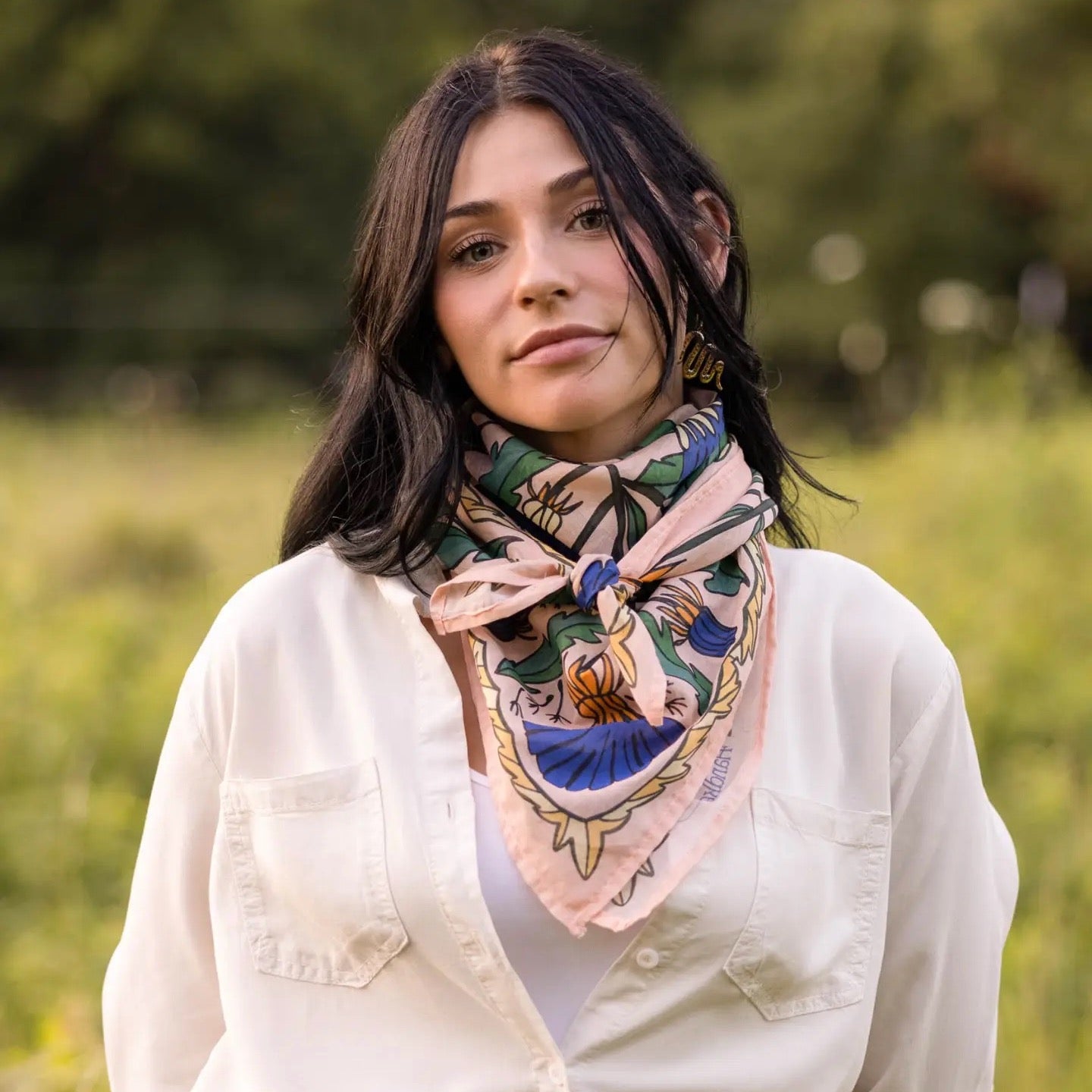 Large Colorful Screen Printed Bandanas